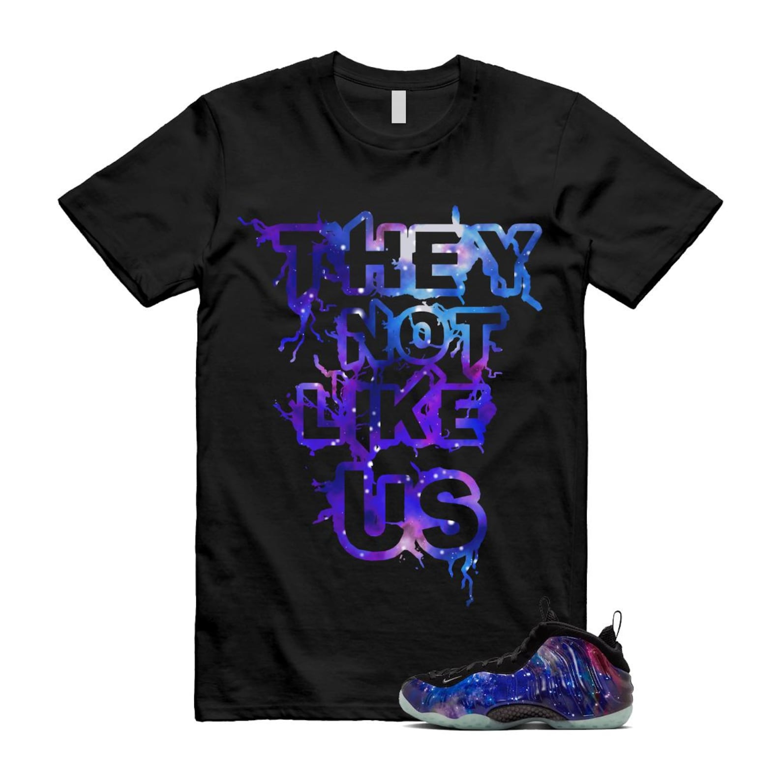 Galaxy Air Foamposite One 2025 Obsidian Black Anthracite T Shirt Match US, FQ4303-400 Sneaker Match Tees T-Shirt, Sneaker Match Tee