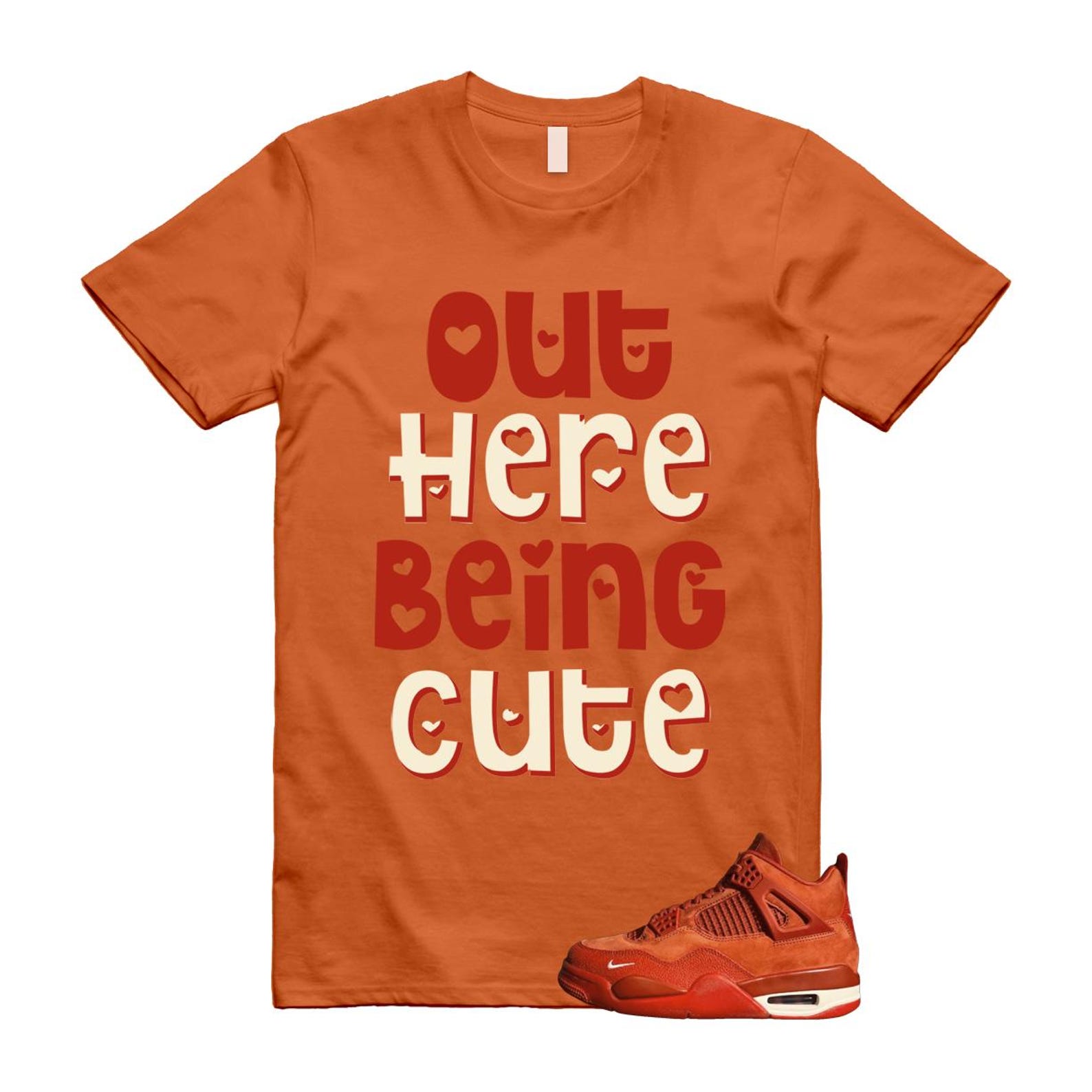 4 Brick By Brick Cinnabar Firewood Orange T Shirt Match OHBC, HF4340-800 Sneaker Match Tees T-Shirt, Sneaker Match Tee