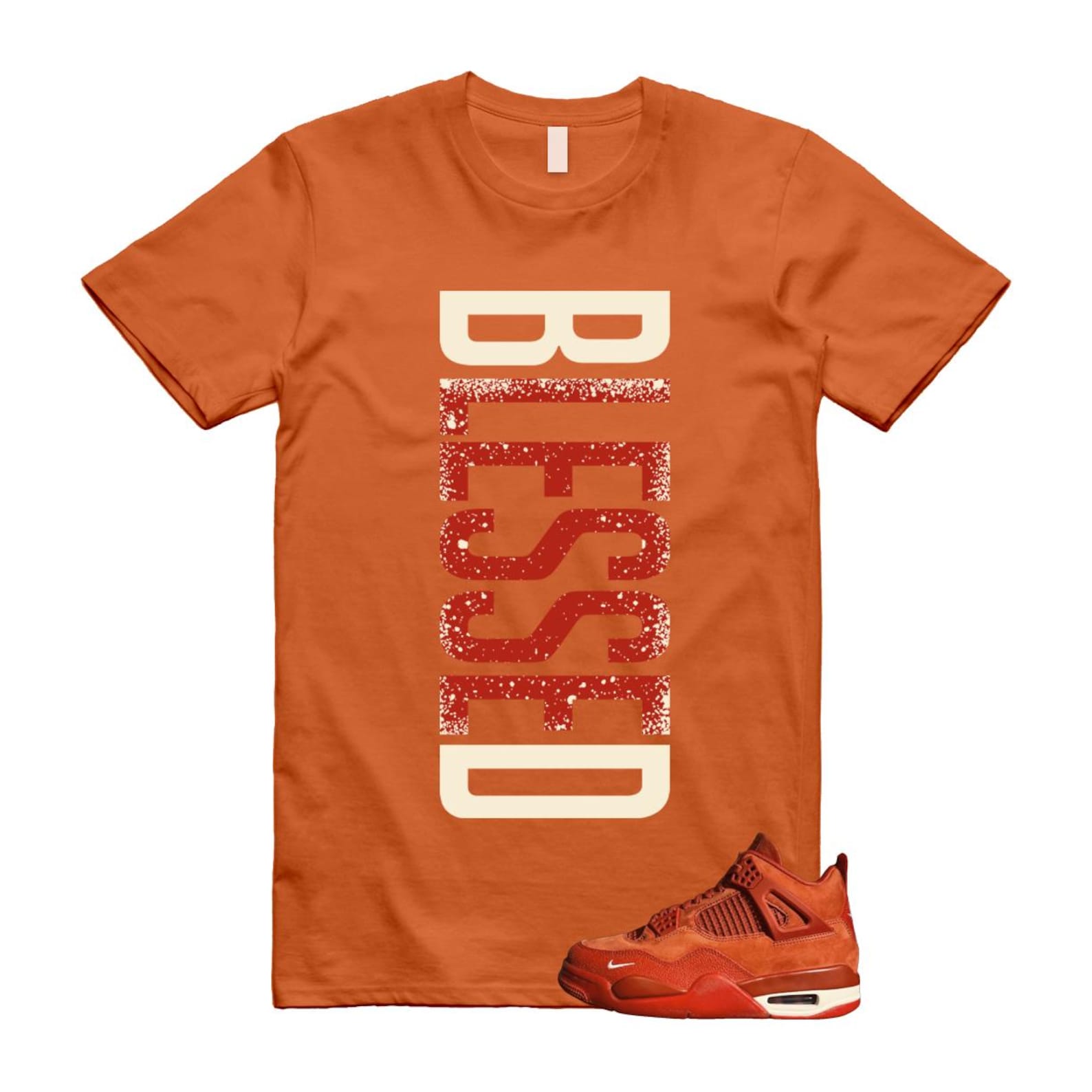 4 Brick By Brick Cinnabar Firewood Orange T Shirt Match VERTBLS, HF4340-800 Sneaker Match Tees T-Shirt, Sneaker Match Tee