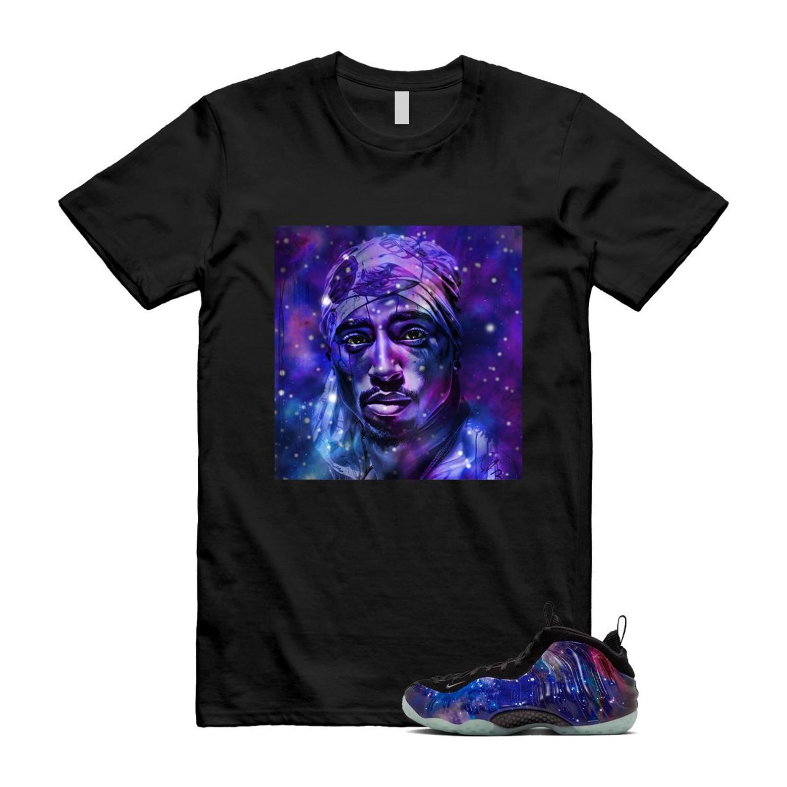 Galaxy Air Foamposite One 2025 Obsidian Black Anthracite T Shirt Match PAC, FQ4303-400 Sneaker Match Tees T-Shirt, Sneaker Match Tee