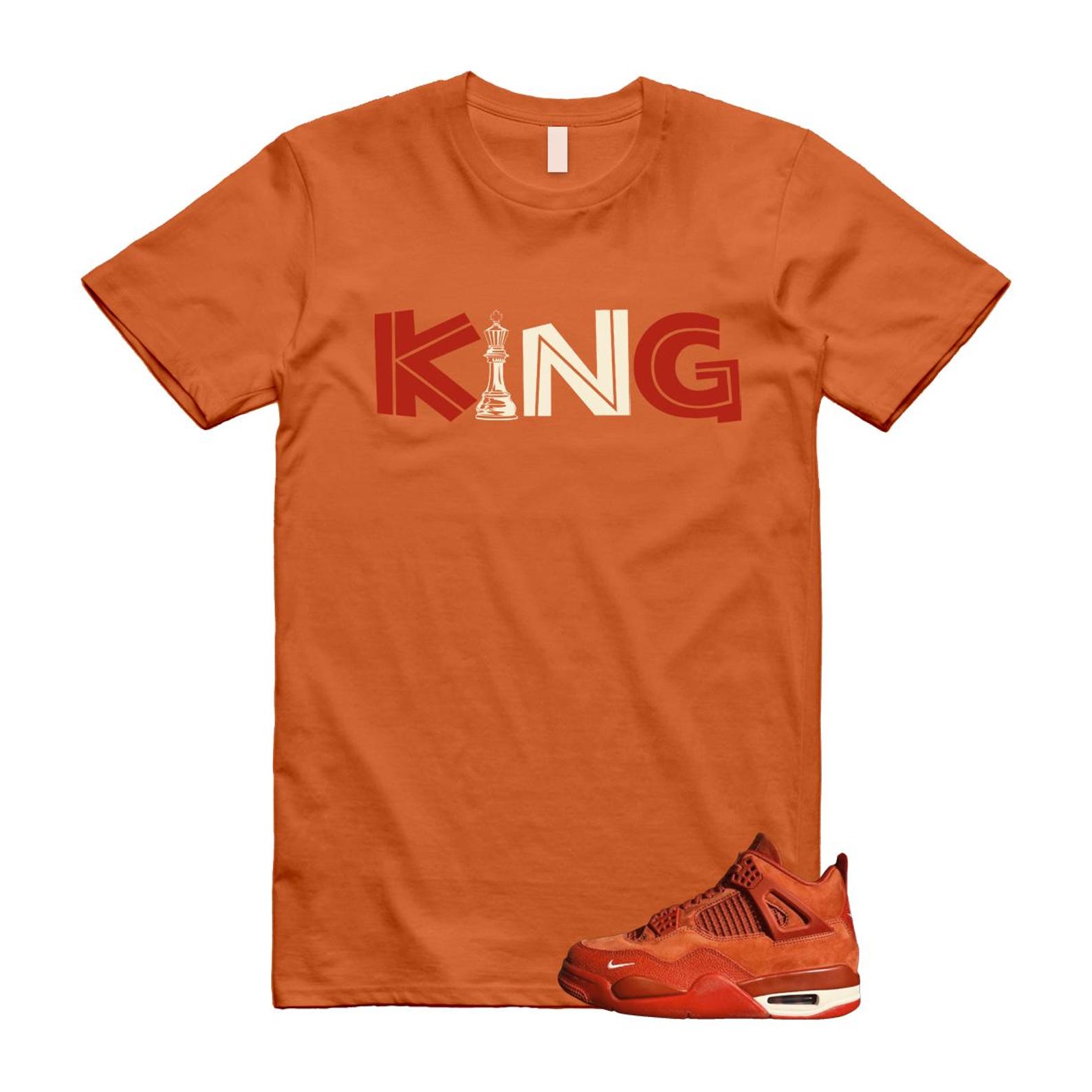 4 Brick By Brick Cinnabar Firewood Orange T Shirt Match KING, HF4340-800 Sneaker Match Tees T-Shirt, Sneaker Match Tee