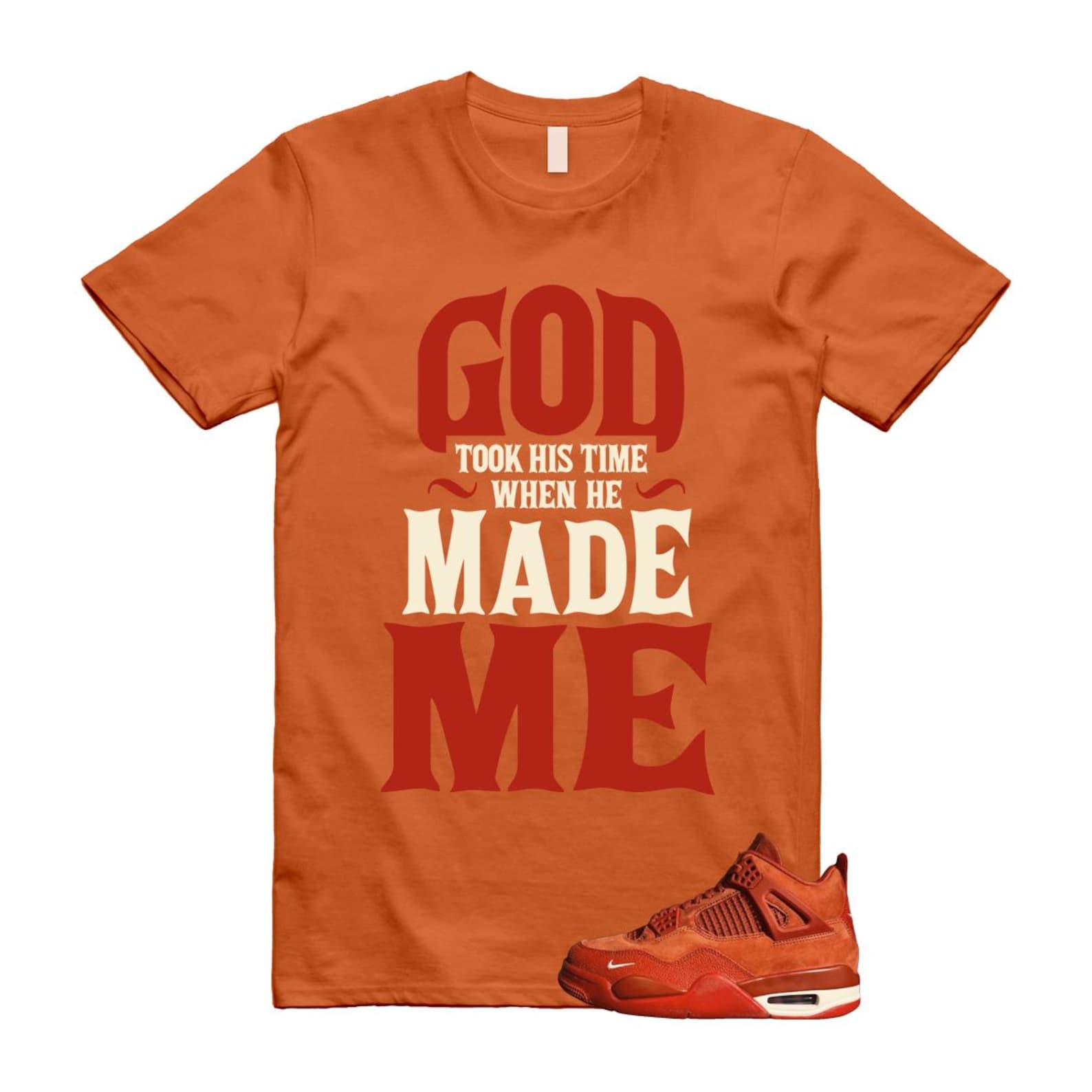 4 Brick By Brick Cinnabar Firewood Orange T Shirt Match GTHT, HF4340-800 Sneaker Match Tees T-Shirt, Sneaker Match Tee