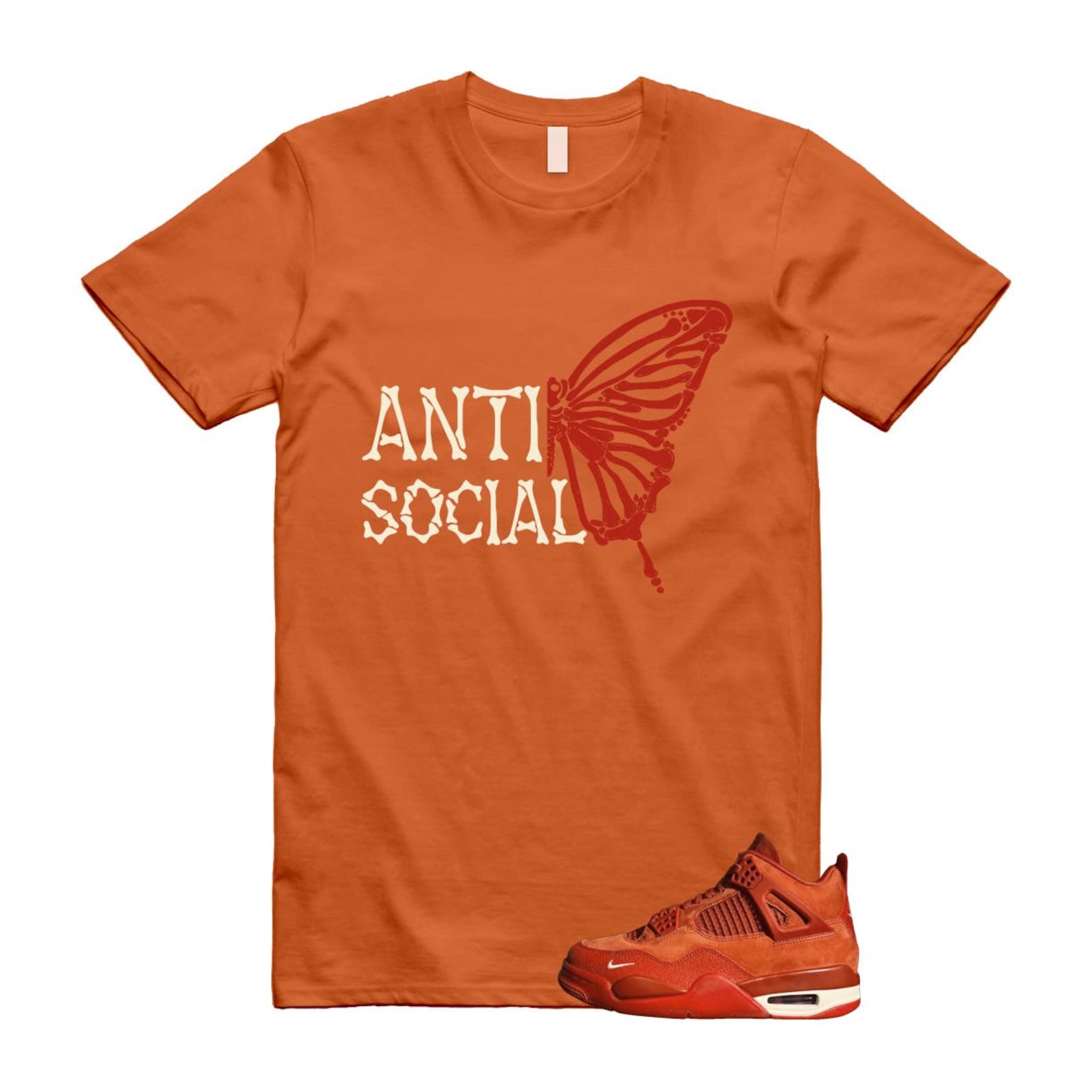 4 Brick By Brick Cinnabar Firewood Orange T Shirt Match ASB, HF4340-800 Sneaker Match Tees T-Shirt, Sneaker Match Tee