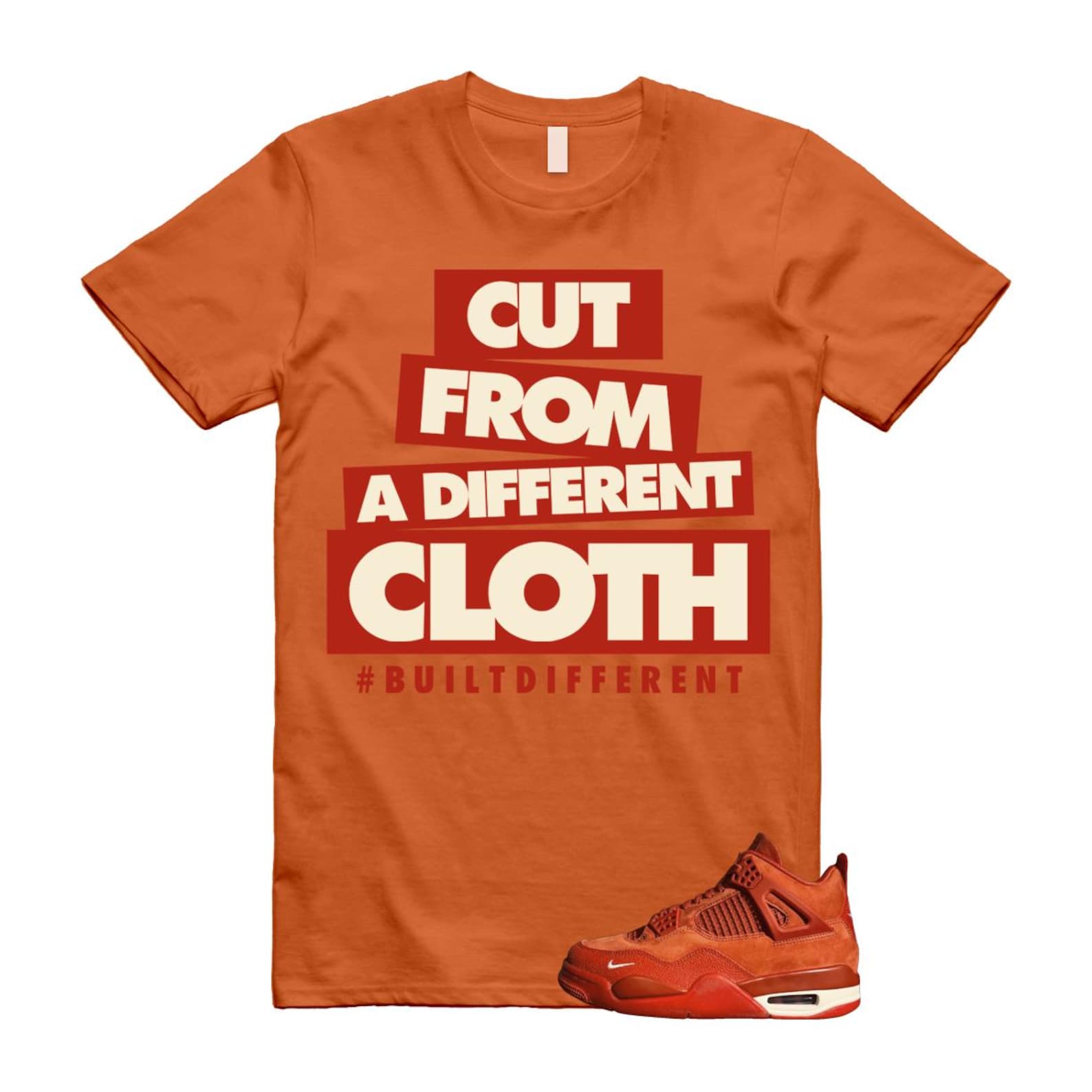 4 Brick By Brick Cinnabar Firewood Orange T Shirt Match CLOTH, HF4340-800 Sneaker Match Tees T-Shirt, Sneaker Match Tee