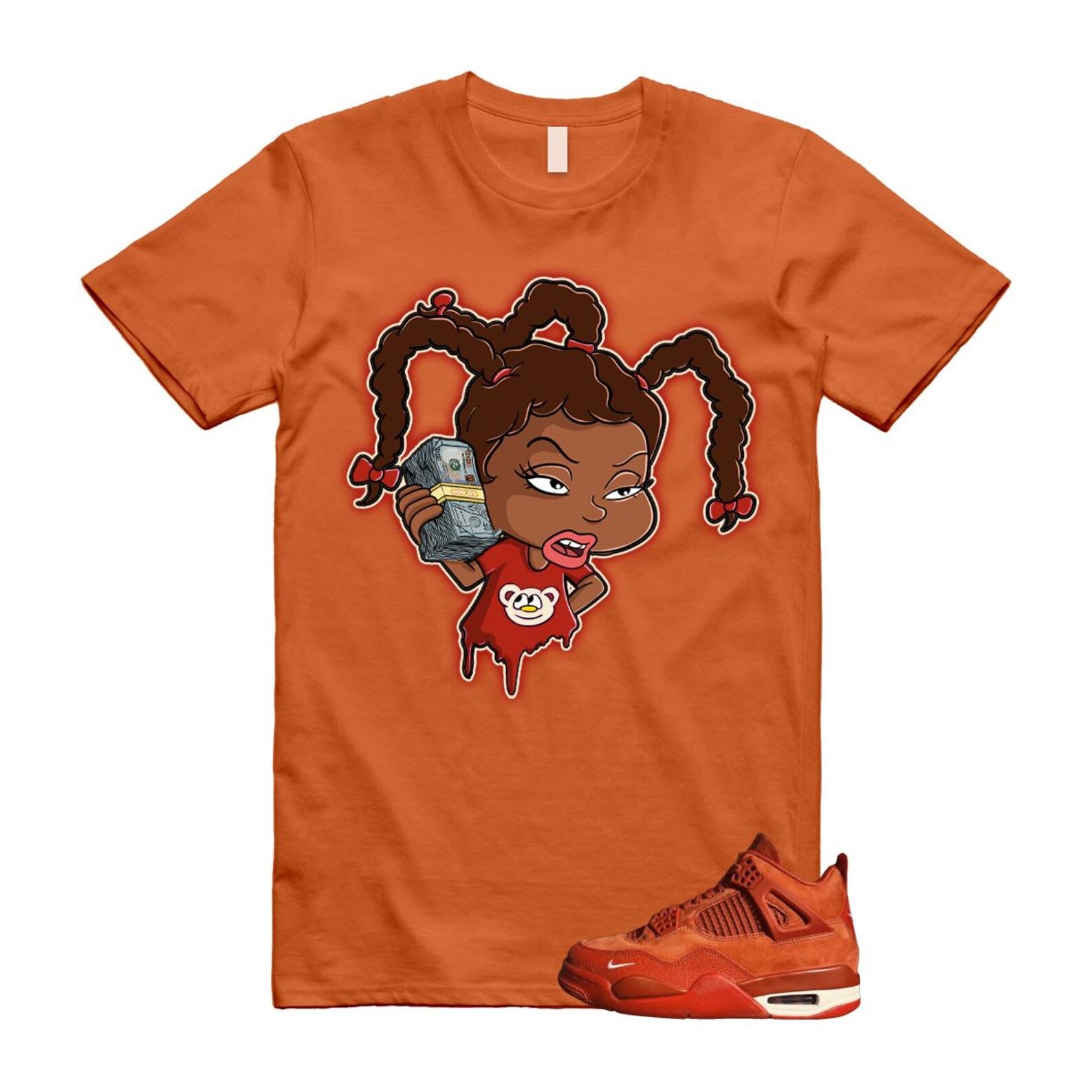 4 Brick By Brick Cinnabar Firewood Orange T Shirt Match SUSIE, HF4340-800 Sneaker Match Tees T-Shirt, Sneaker Match Tee