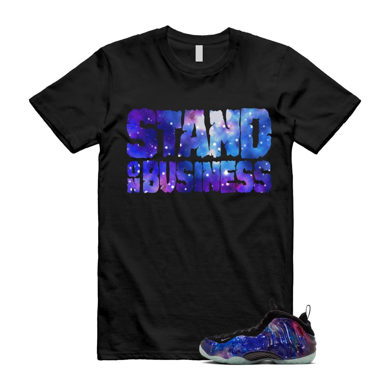 Galaxy Air Foamposite One 2025 Obsidian Black Anthracite T Shirt Match SOB, FQ4303-400 Sneaker Match Tees T-Shirt, Sneaker Match Tee