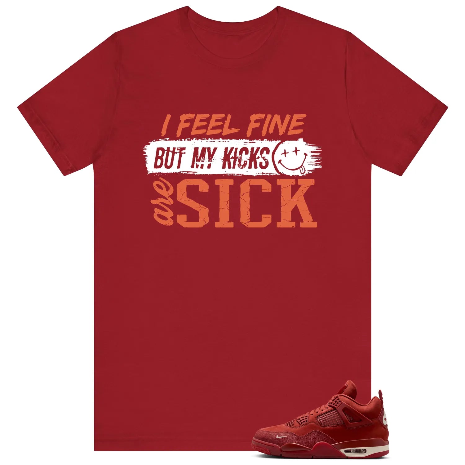 Nigel Sylvester x Air Jordan 4 Brick by Brick Match: Sick Kicks Shirt HF4340-800 T-Shirt, Sneaker Match Tee