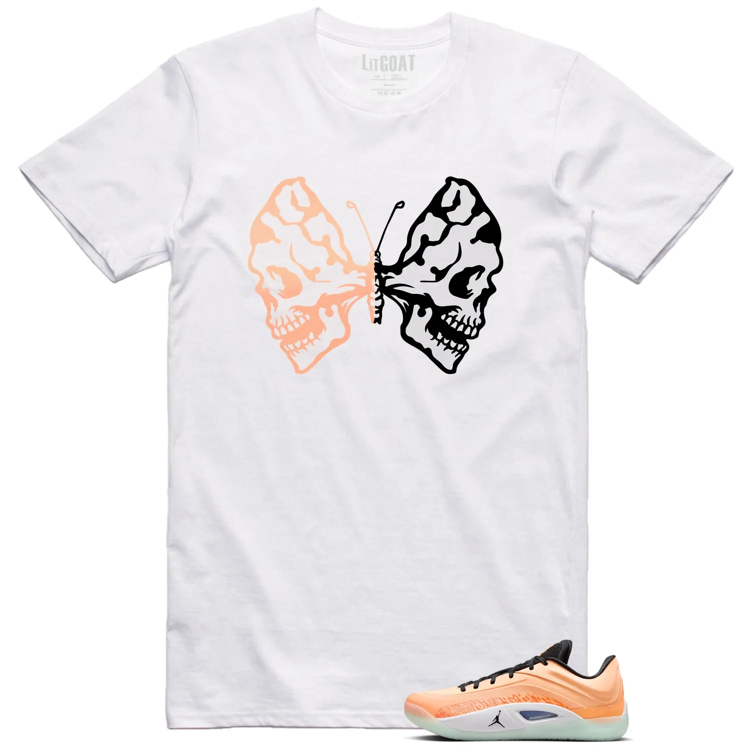 Butterfly Skulls Shirt for Jordan Zion 4 Forged in Fire Fans FB1802-800 T-Shirt, Sneaker Match Tee