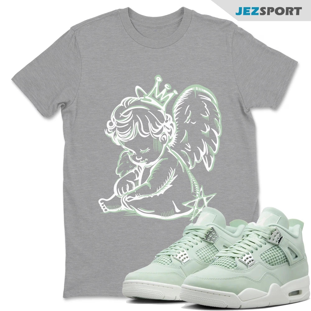 Neon Angel Sneaker Shirt To Match Jordans 4s Abundance AJ4 Seafoam, HV0823-003 Sneaker Match Tees T-Shirt, Sneaker Match Tee