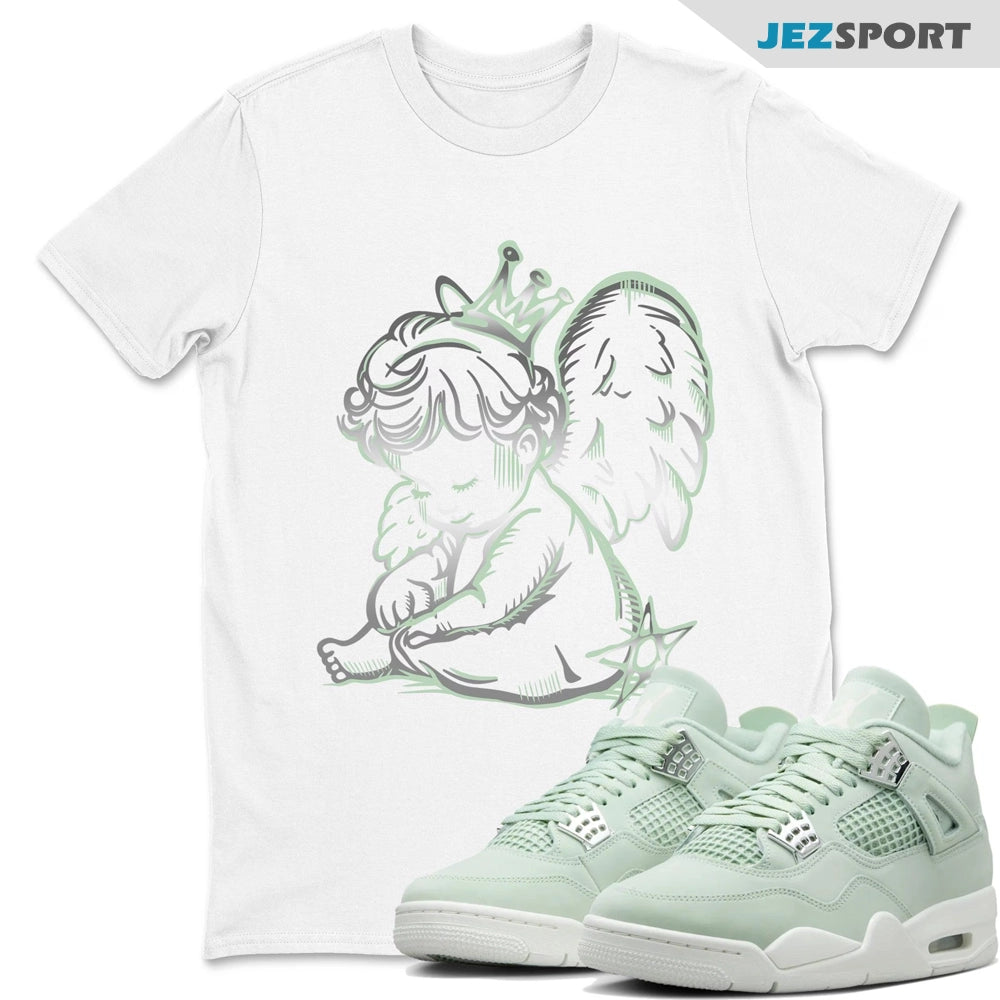 Neon Angel Sneaker Shirt To Match Jordans 4s Abundance AJ4 Seafoam, HV0823-003 Sneaker Match Tees T-Shirt, Sneaker Match Tee