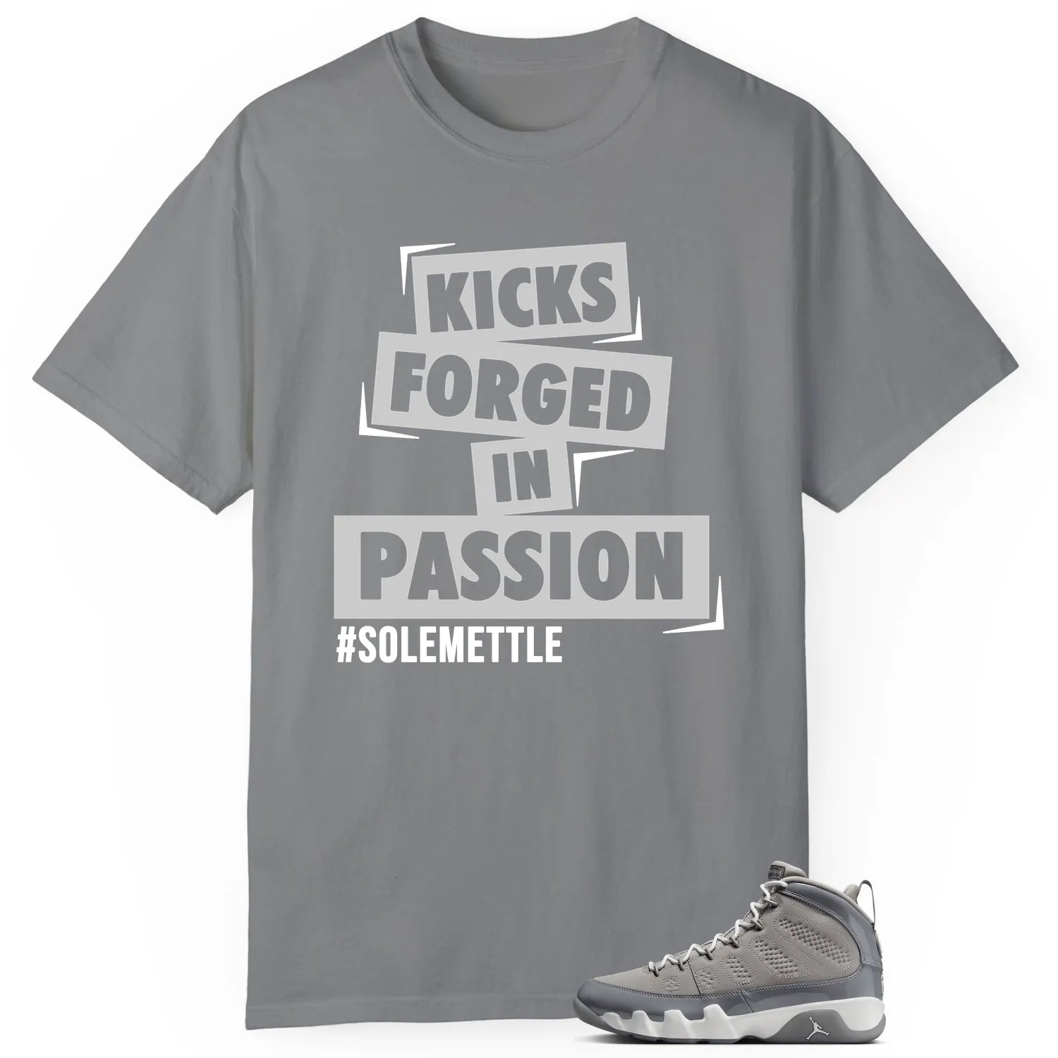 Passion Kicks T-Shirt, Perfect Match for Jordan 9 Cool Grey HV4794-011 T-Shirt, Sneaker Match Tee