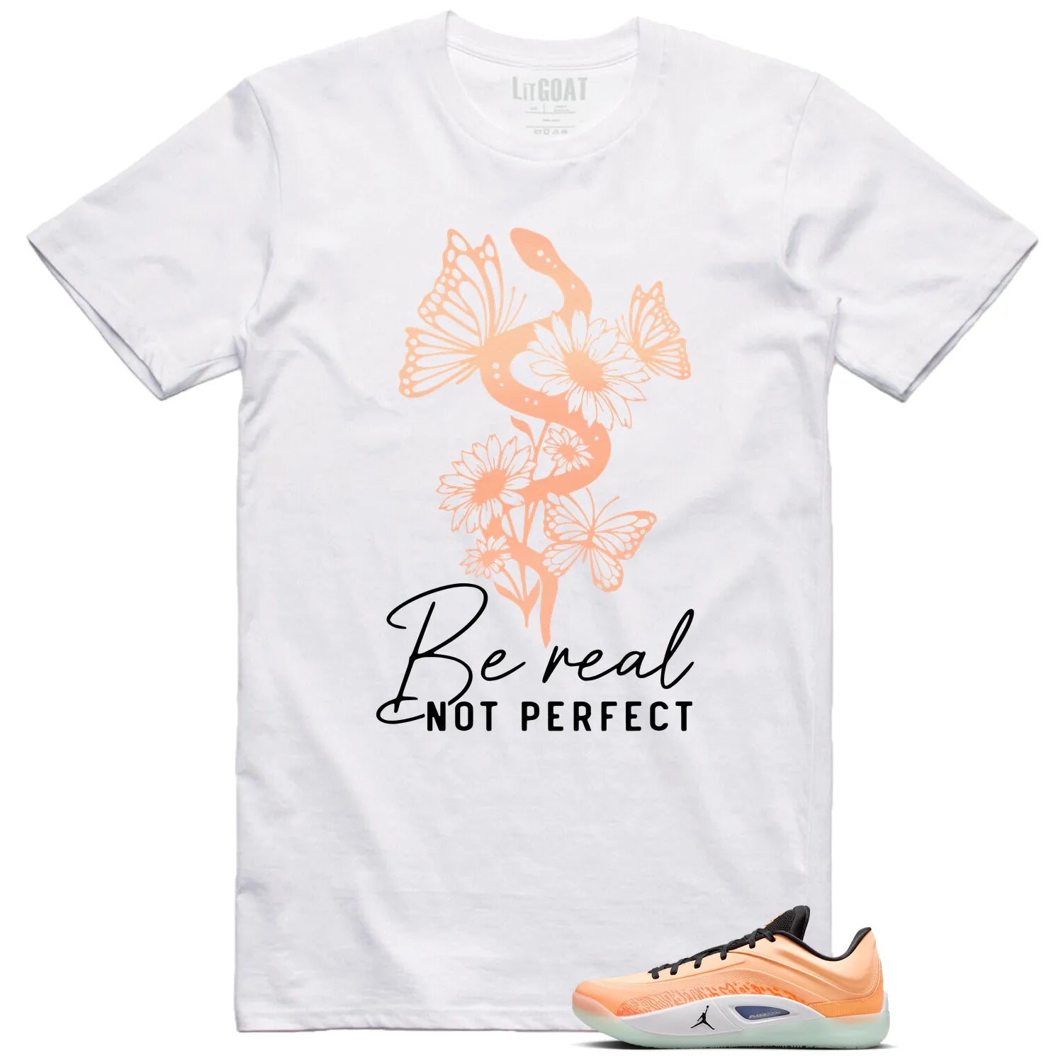 Be Real T-Shirt to Match Jordan Zion 4 Forged in Fire FB1802-800 T-Shirt, Sneaker Match Tee