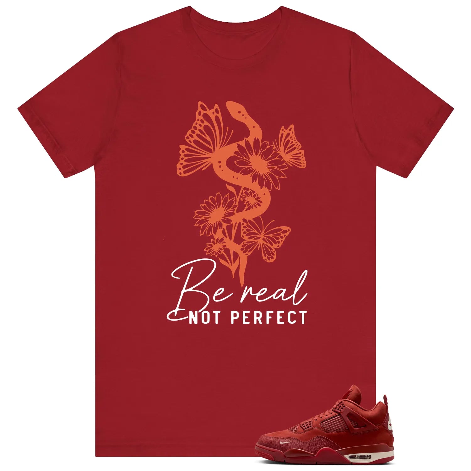Be Real T-Shirt to Match Nigel Sylvester x Air Jordan 4 Brick by Brick HF4340-800 T-Shirt, Sneaker Match Tee
