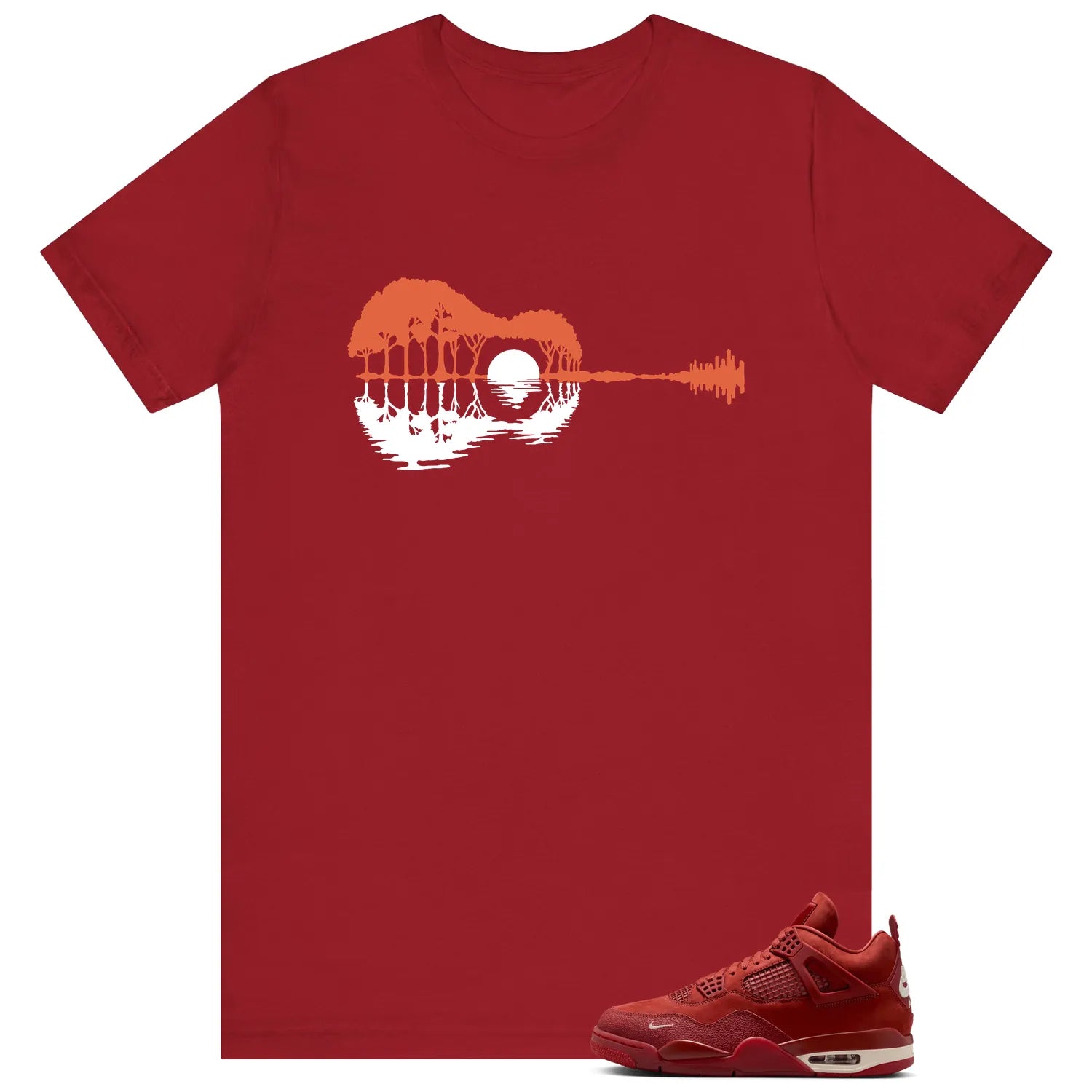 Guitar Shirt for Nigel Sylvester x Air Jordan 4 Brick by Brick Sneaker HF4340-800 T-Shirt, Sneaker Match Tee