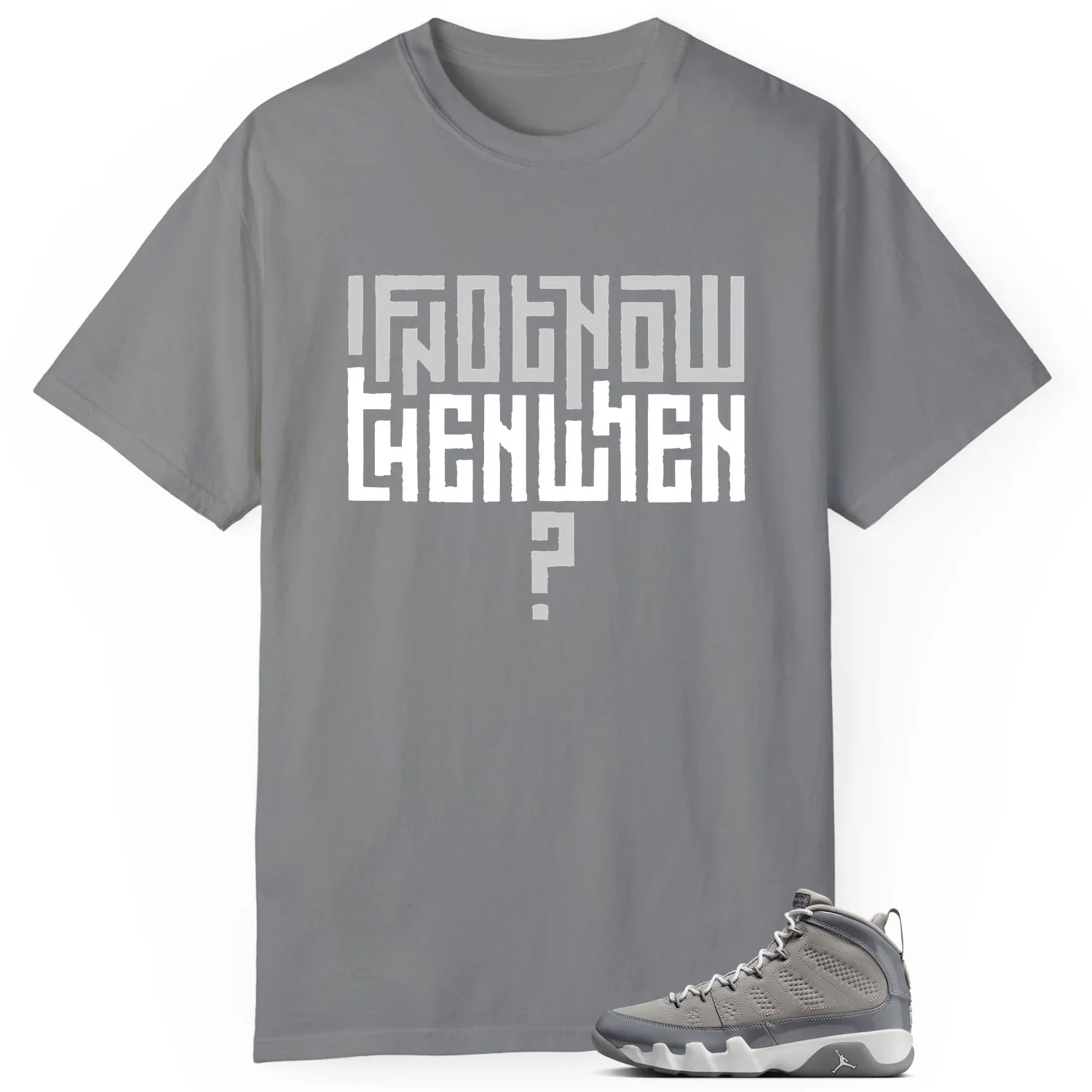 Jordan 9 Cool Grey Style T-shirt Motivational Graphic HV4794-011 T-Shirt, Sneaker Match Tee