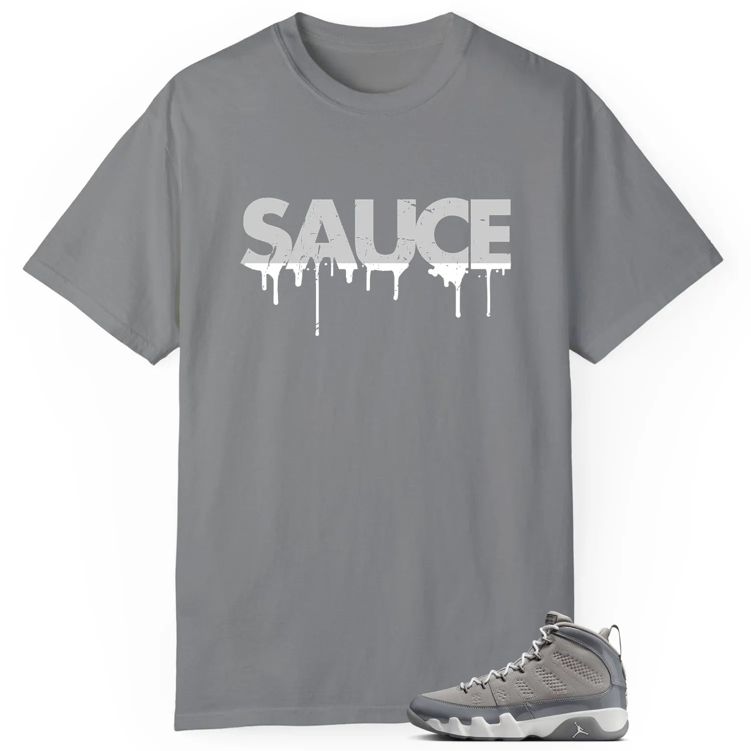 Sauce T-Shirt to Match Your Jordan 9 Cool Grey HV4794-011 T-Shirt, Sneaker Match Tee