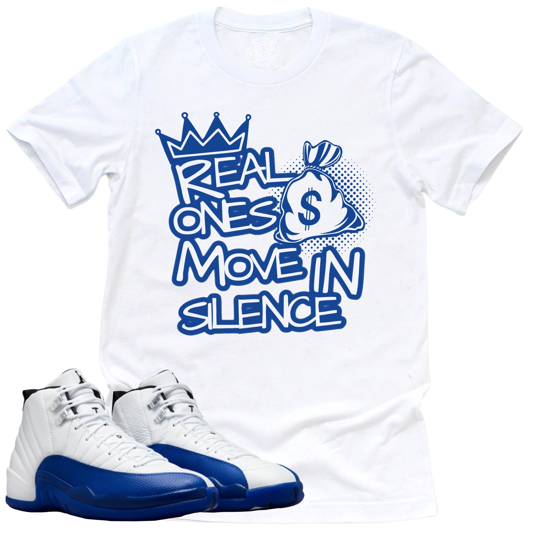 Real Ones Shirt, Jordan 12 Retro Blueberry Shirt Match Sneaker CT8013-140 T-Shirt, Sneaker Match Tee