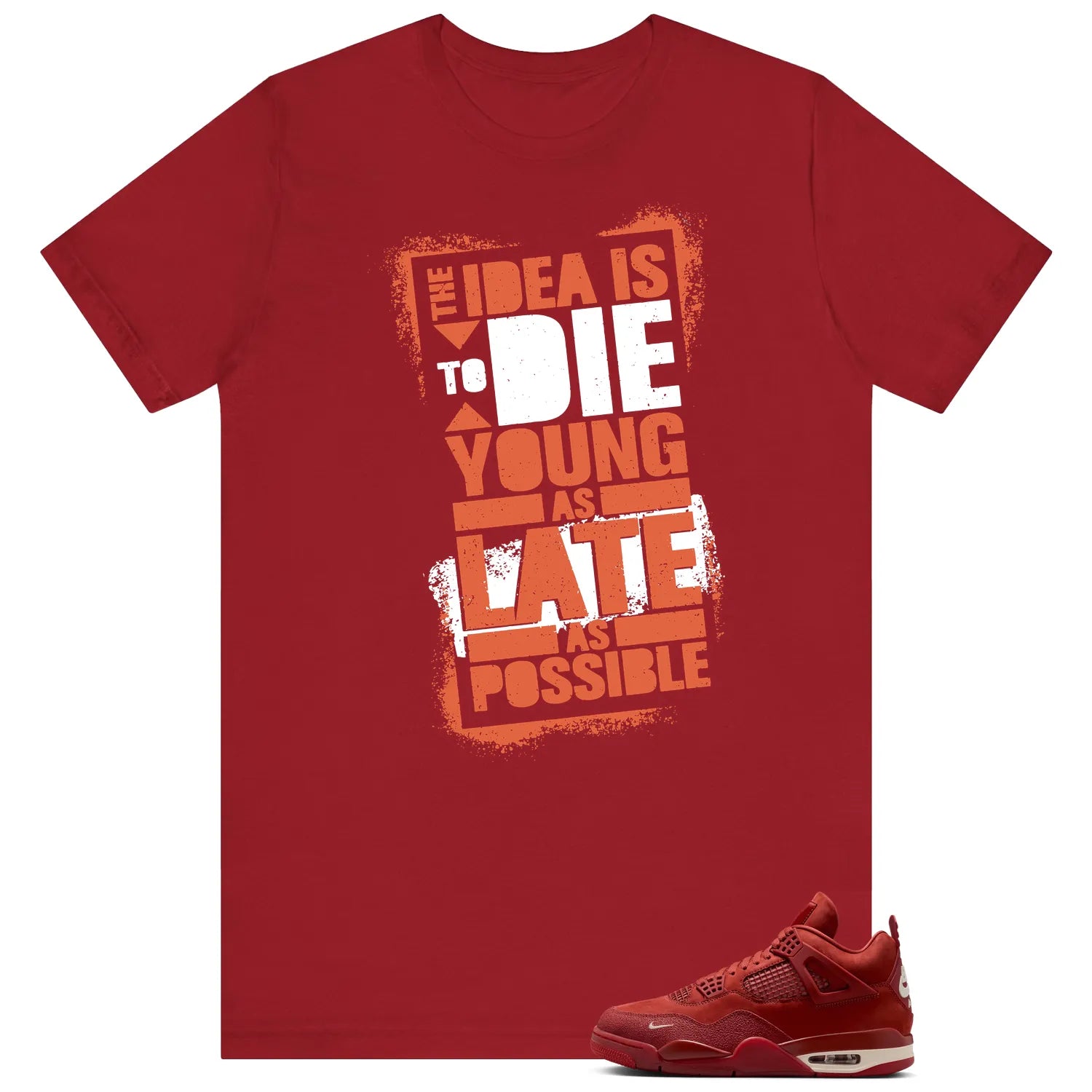 Die Young Match Shirt to Style Nigel Sylvester x Air Jordan 4 Brick by Brick HF4340-800 T-Shirt, Sneaker Match Tee