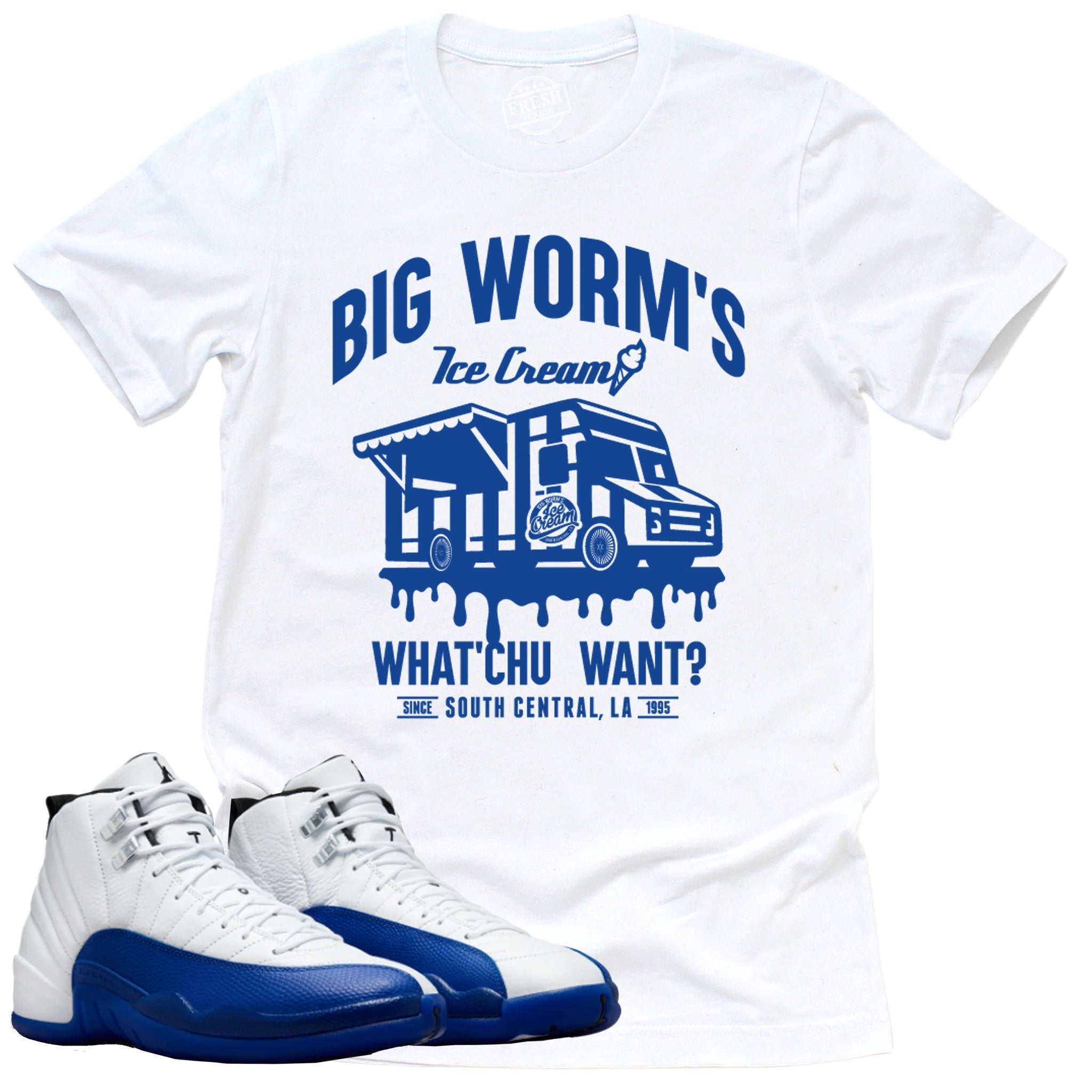 BW's Ice Cream Shop Shirt, Jordan 12 Retro Blueberry Shirt Match Sneaker CT8013-140 T-Shirt, Sneaker Match Tee