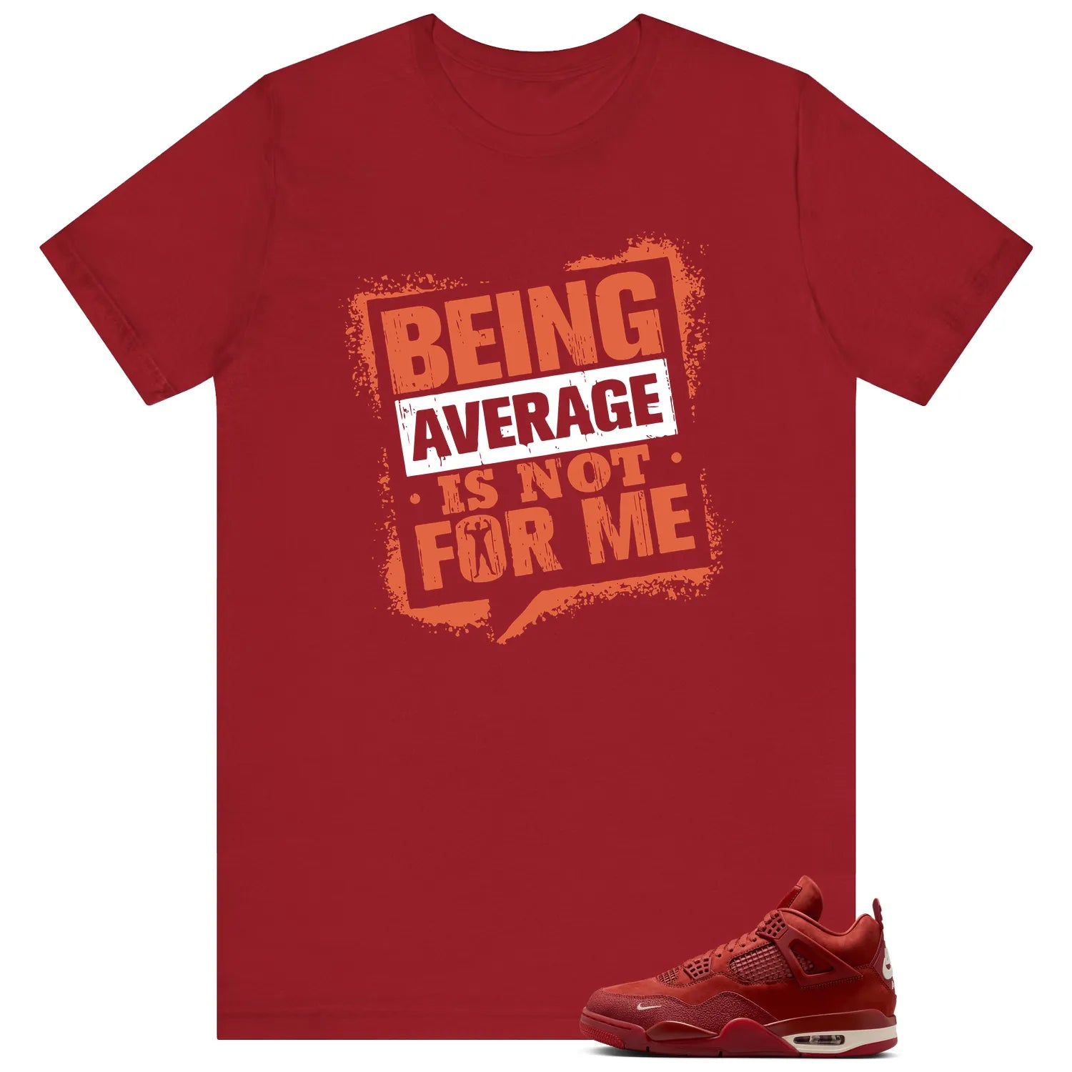 Average Not Me T-Shirt Matches Nigel Sylvester x Air Jordan 4 Brick by Brick Sneaker HF4340-800 T-Shirt, Sneaker Match Tee