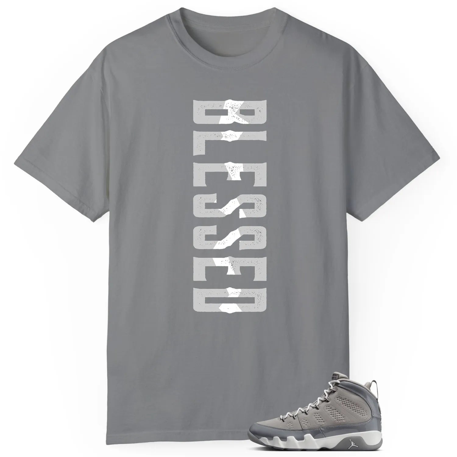 Blessed T-Shirt, Jordan 9 Cool Grey Match HV4794-011 T-Shirt, Sneaker Match Tee