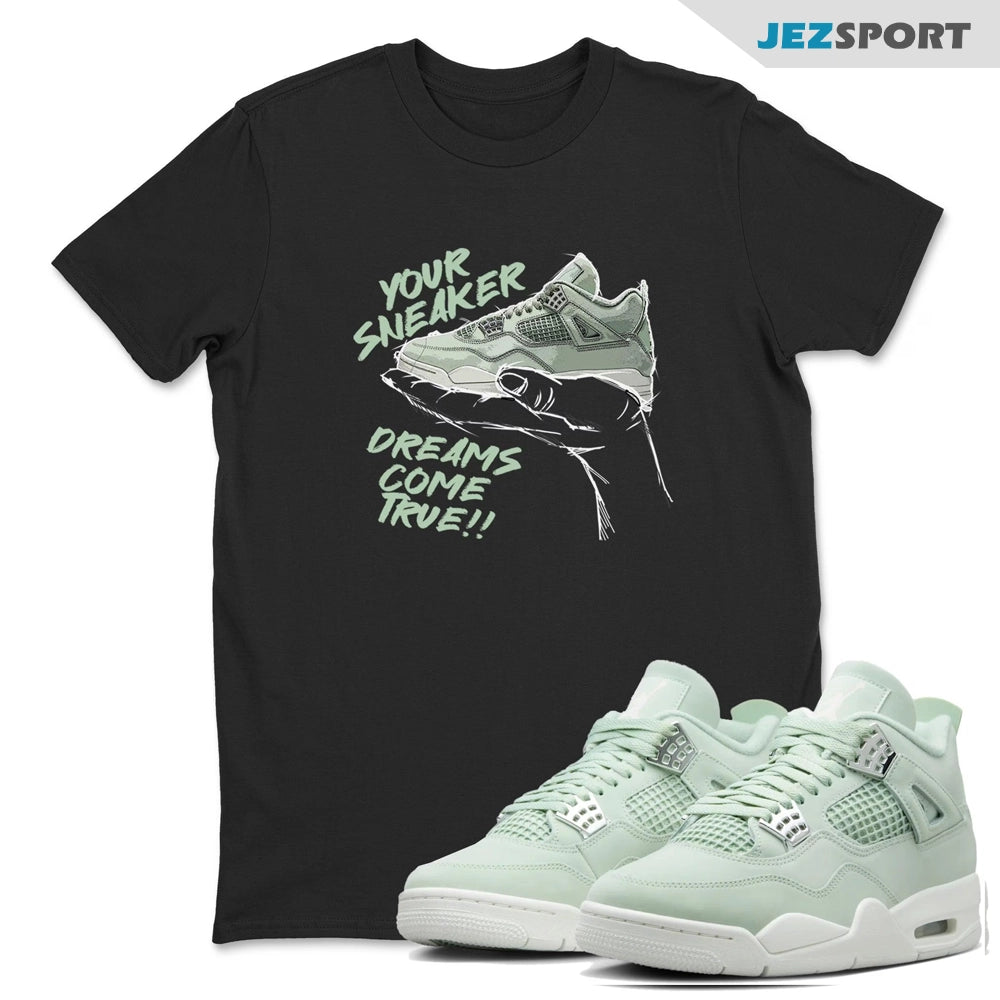 Sneaker Dreams Sneaker Shirts To Match Jordans 4s Abundance AJ4 Seafoam, HV0823-003 Sneaker Match Tees T-Shirt, Sneaker Match Tee