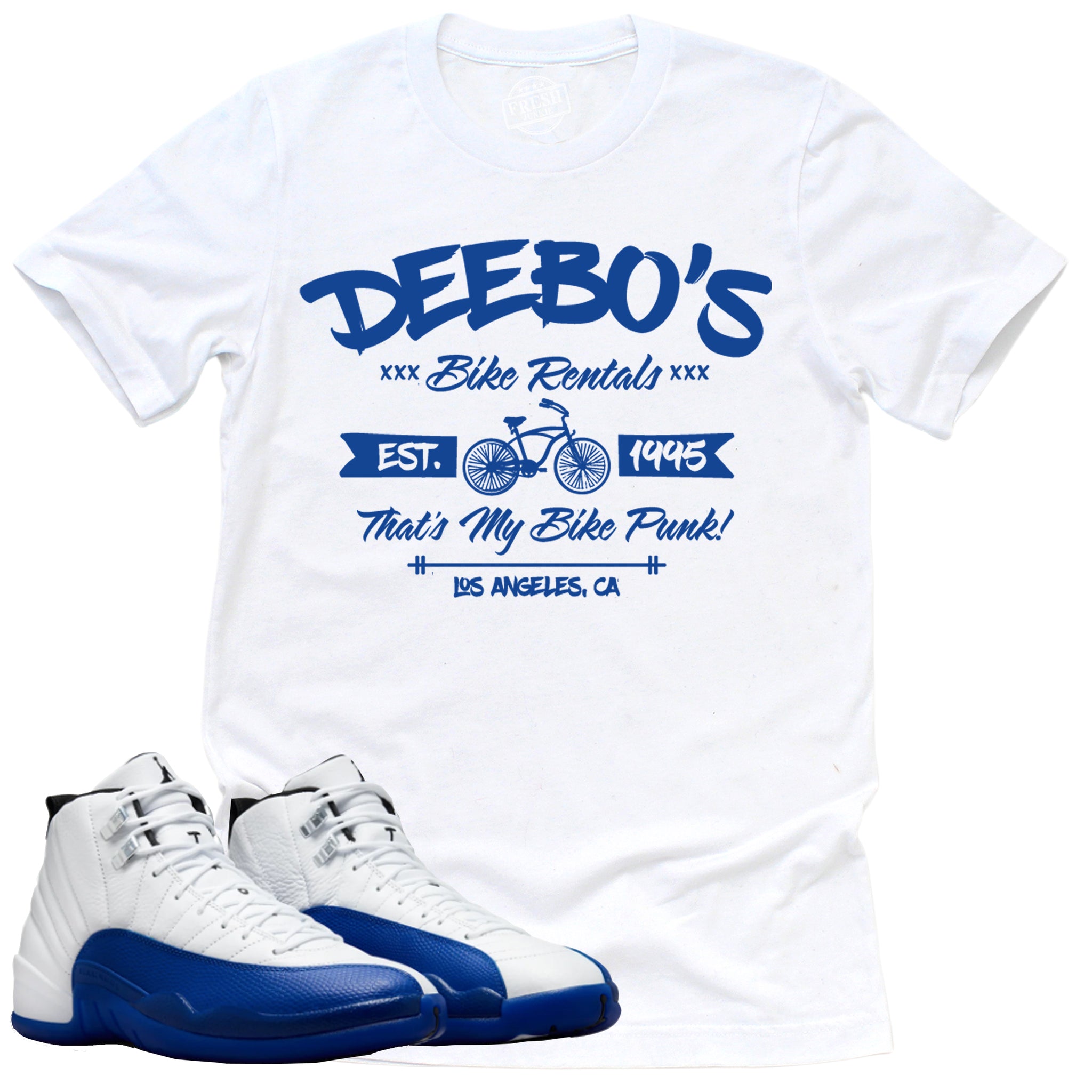 Deebo's Bike Shop Shirt, Jordan 12 Retro Blueberry Shirt Match Sneaker CT8013-140 T-Shirt, Sneaker Match Tee
