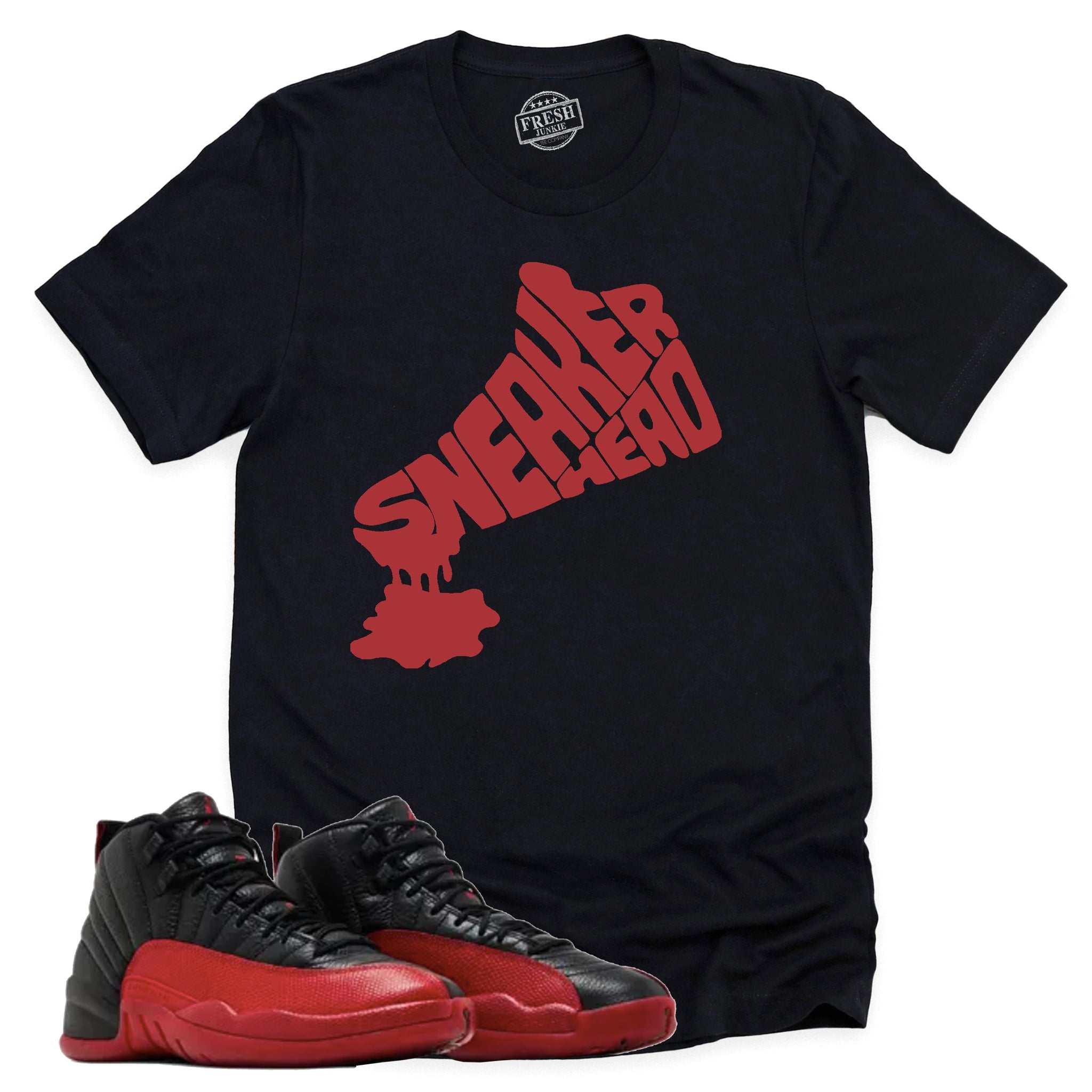 Dripping Sneakerhead Shirt, Retro Air Jordan 12 Flu Game Shirt Match Sneaker CT8013-002 T-Shirt, Sneaker Match Tee
