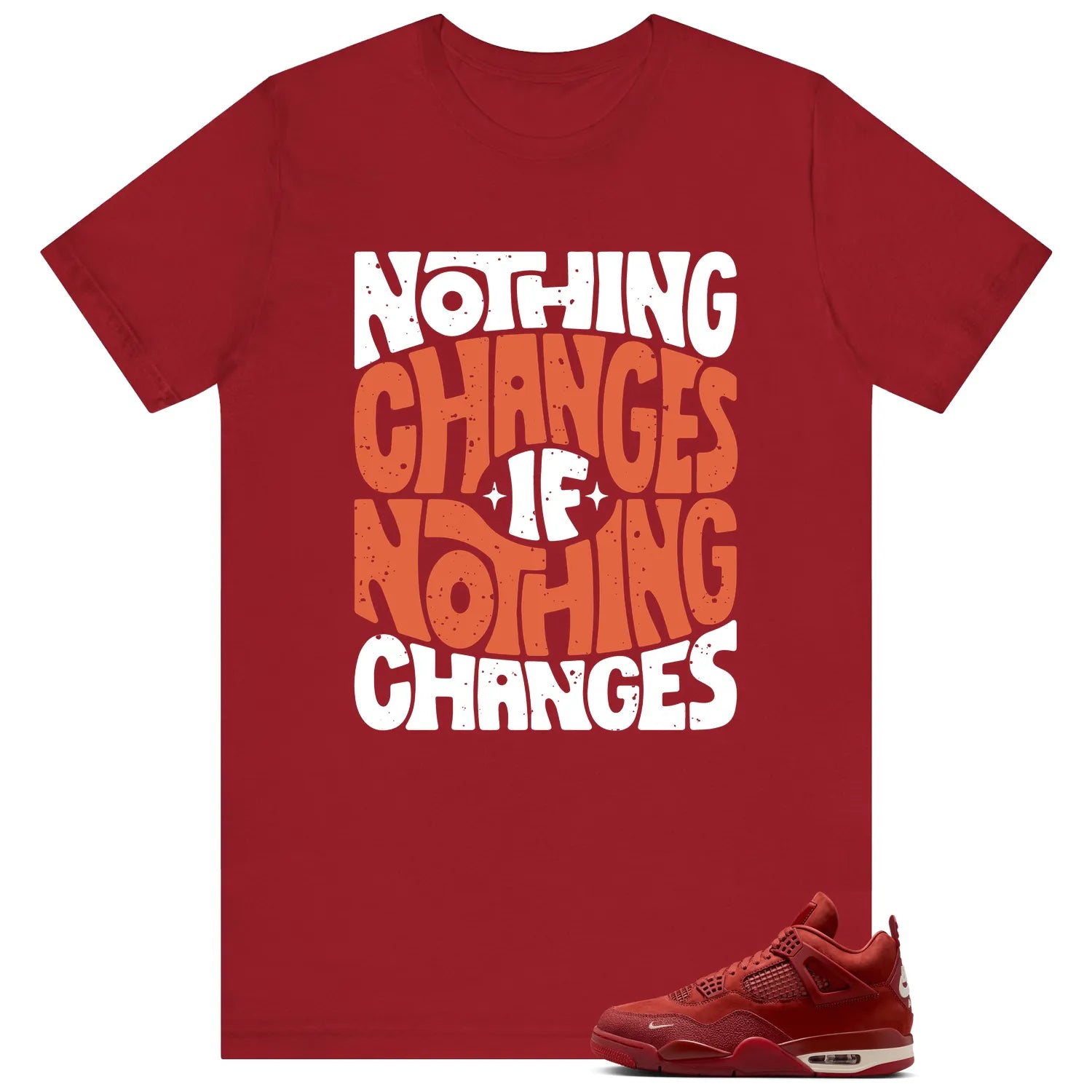 Nigel Sylvester x Air Jordan 4 Brick by Brick Style: Nothing Changes T-Shirt HF4340-800 T-Shirt, Sneaker Match Tee