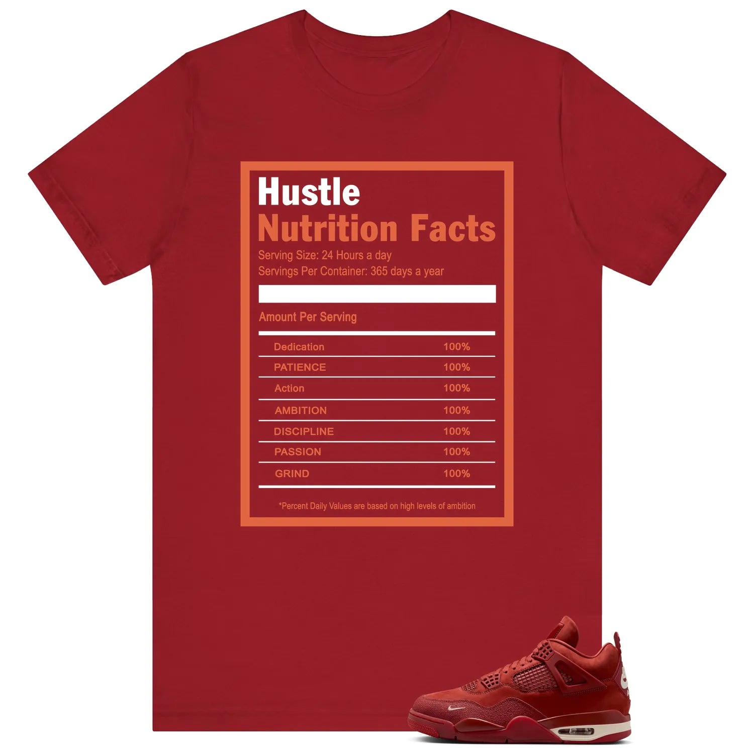 Hustle Facts Shirt Motivational Graphic for Nigel Sylvester x Air Jordan 4 Brick by Brick HF4340-800 T-Shirt, Sneaker Match Tee