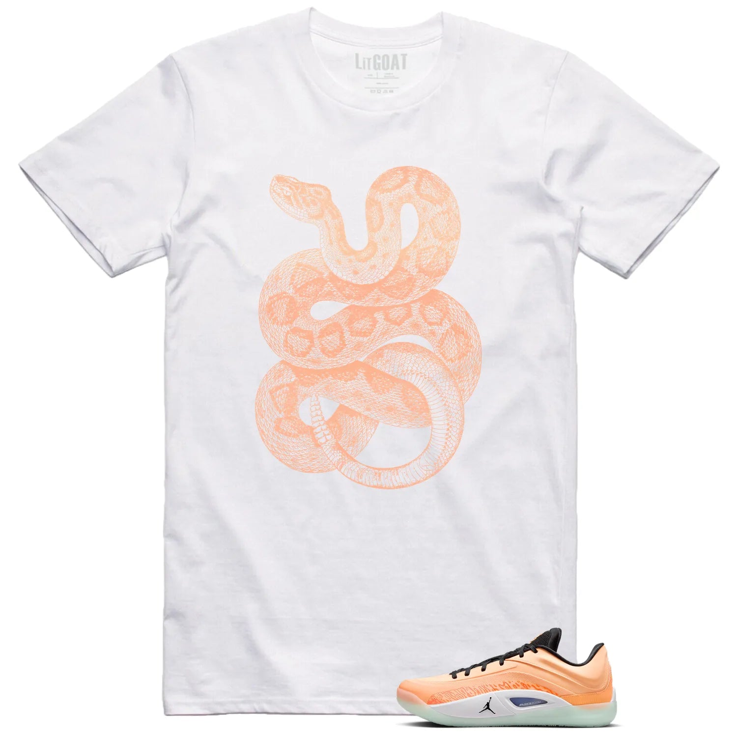 Python Snake Shirt for Jordan Zion 4 Forged in Fire Sneake FB1802-800 T-Shirt, Sneaker Match Tee