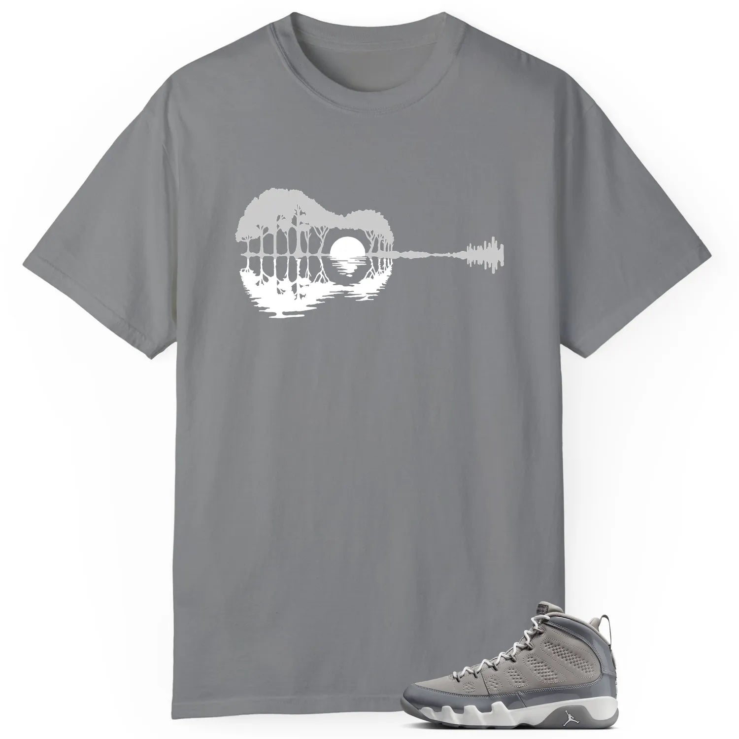 Guitar Shirt for Jordan 9 Cool Grey Sneaker HV4794-011 T-Shirt, Sneaker Match Tee