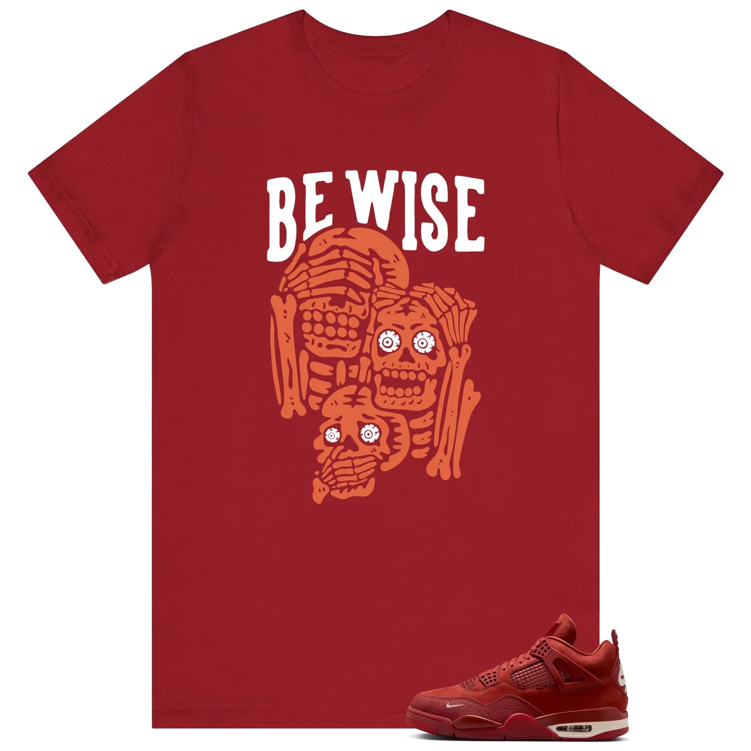 Nigel Sylvester x Air Jordan 4 Brick by Brick ‘Be Wise’ Matching Shirt HF4340-800 T-Shirt, Sneaker Match Tee
