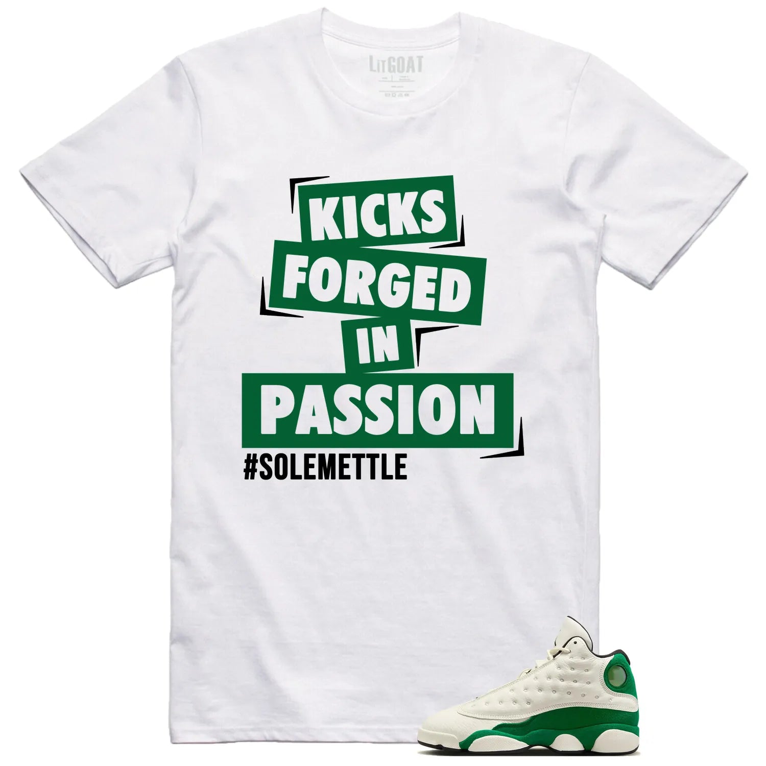 Passion Kicks T-Shirt, Perfect Match for Air Jordan 13 Pine Green 2025 HQ0779-103 T-Shirt, Sneaker Match Tee