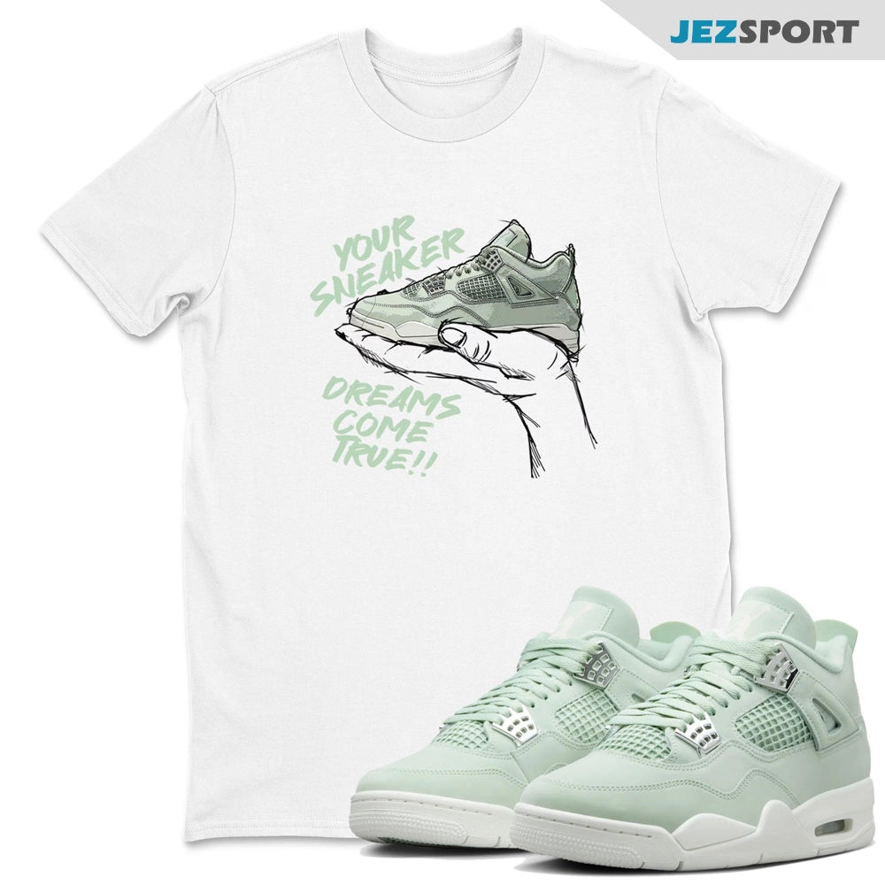 Sneaker Dreams Sneaker Shirts To Match Jordans 4s Abundance AJ4 Seafoam, HV0823-003 Sneaker Match Tees T-Shirt, Sneaker Match Tee
