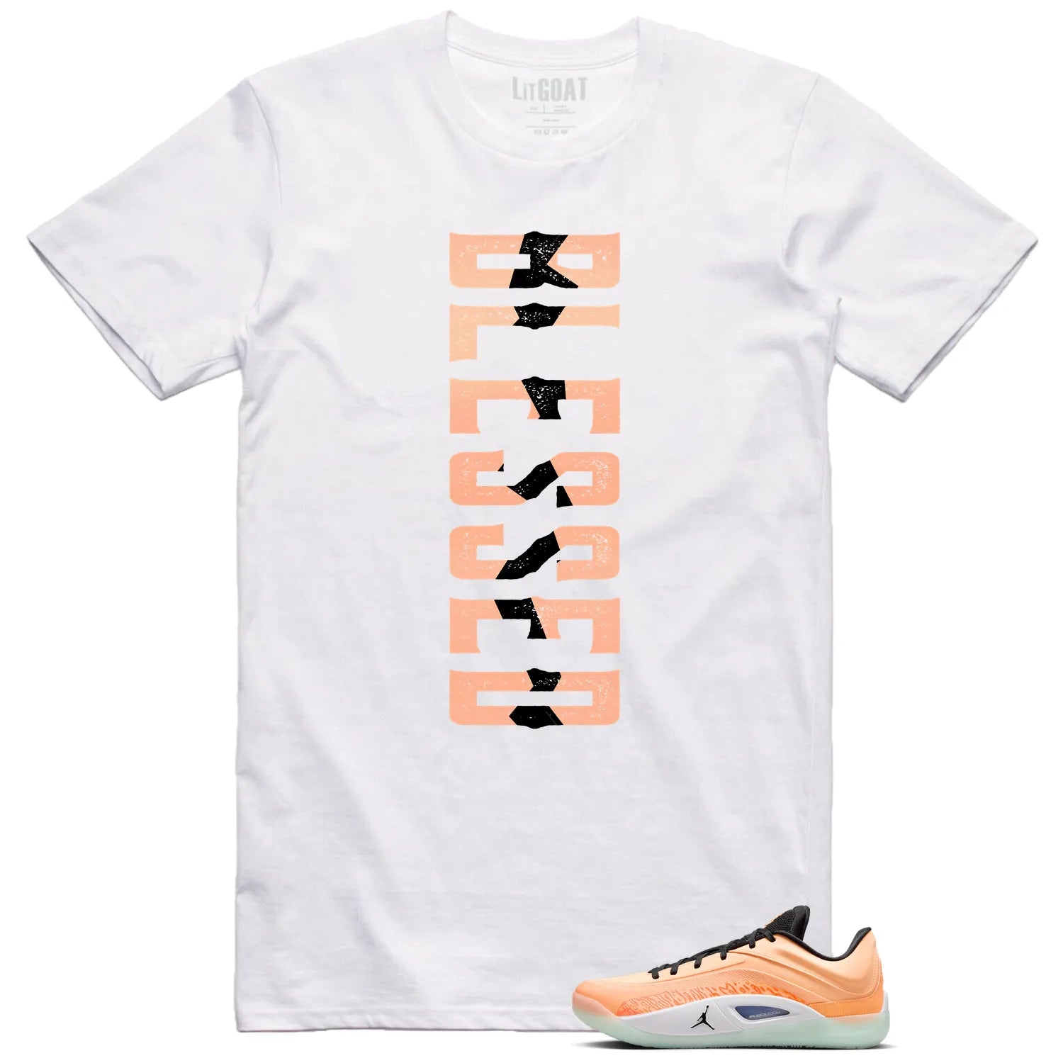 Blessed T-Shirt, Jordan Zion 4 Forged in Fire Match FB1802-800 T-Shirt, Sneaker Match Tee