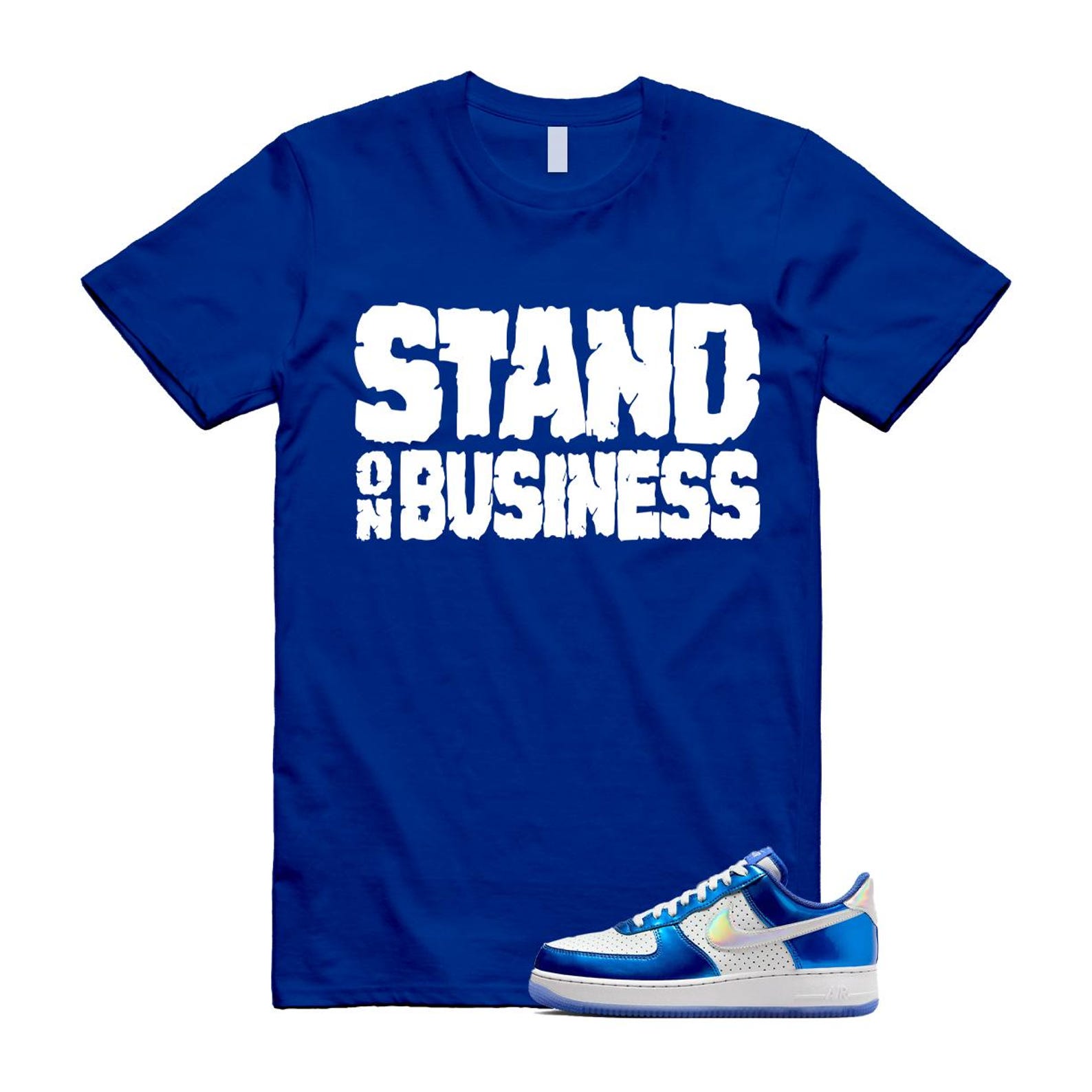 Air Force 1 Blue Light Photo Photon Dust Racer '07 LV8 T Shirt Match SOB HV5751-435 T-Shirt, Sneaker Match Tee