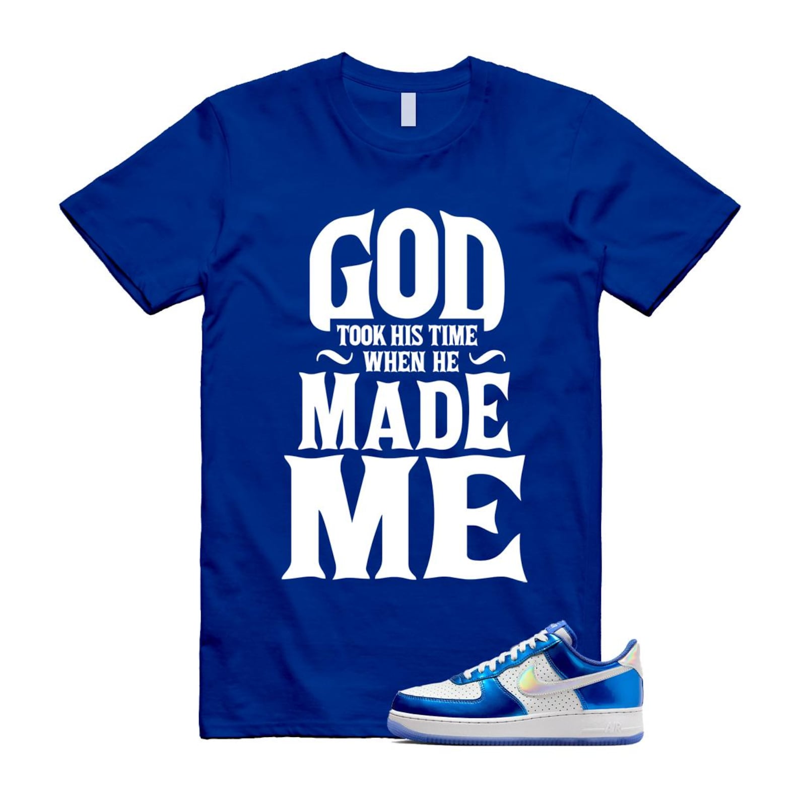 Air Force 1 Blue Light Photo Photon Dust Racer '07 LV8 T Shirt Match GTHT HV5751-435 T-Shirt, Sneaker Match Tee