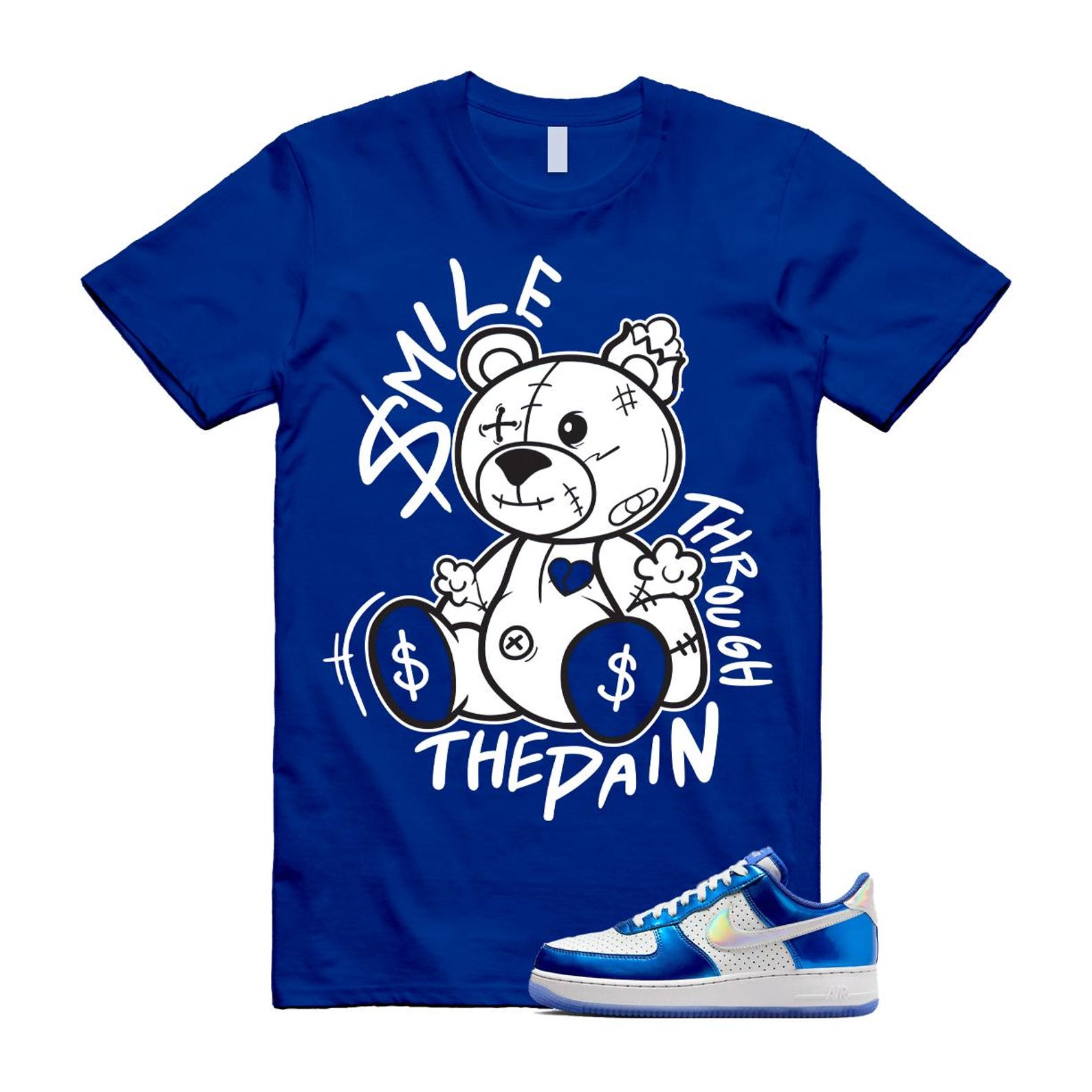 Air Force 1 Blue Light Photo Photon Dust Racer '07 LV8 T Shirt Match SM2 HV5751-435 T-Shirt, Sneaker Match Tee