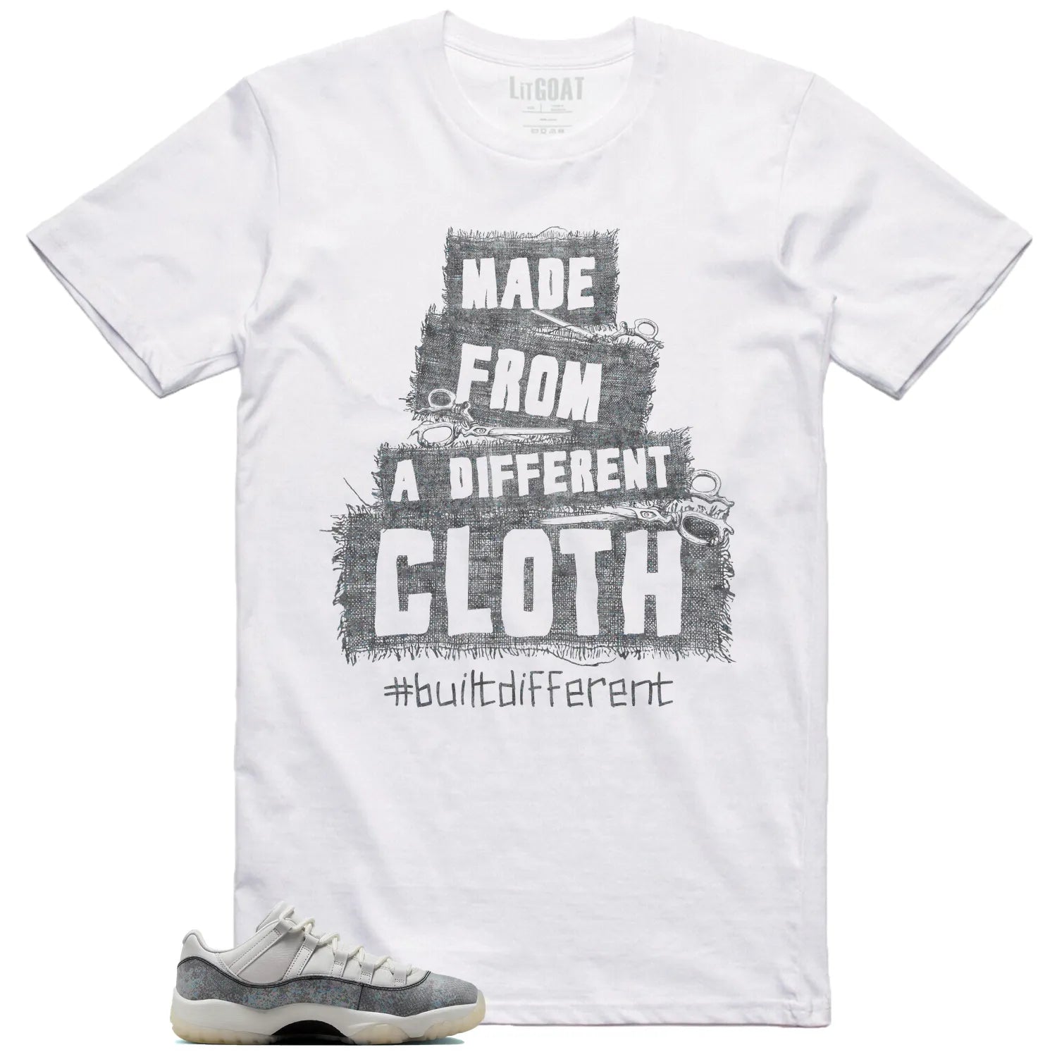 Built Different T-Shirt for Air Jordan 11 Low Year of the Snake HQ7000-001 T-Shirt, Sneaker Match Tee