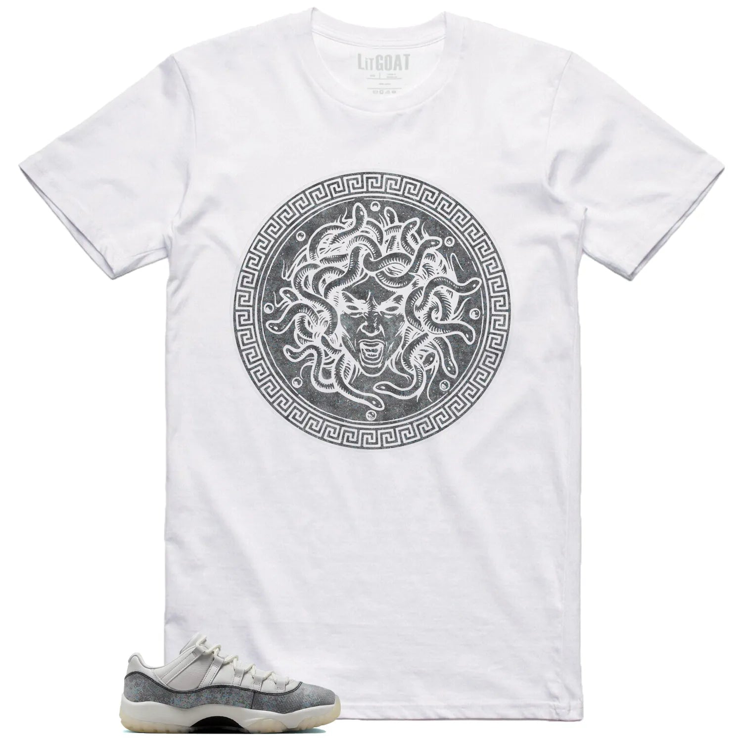 Medusa T-Shirt for Air Jordan 11 Low Year of the Snake Kicks HQ7000-001 T-Shirt, Sneaker Match Tee