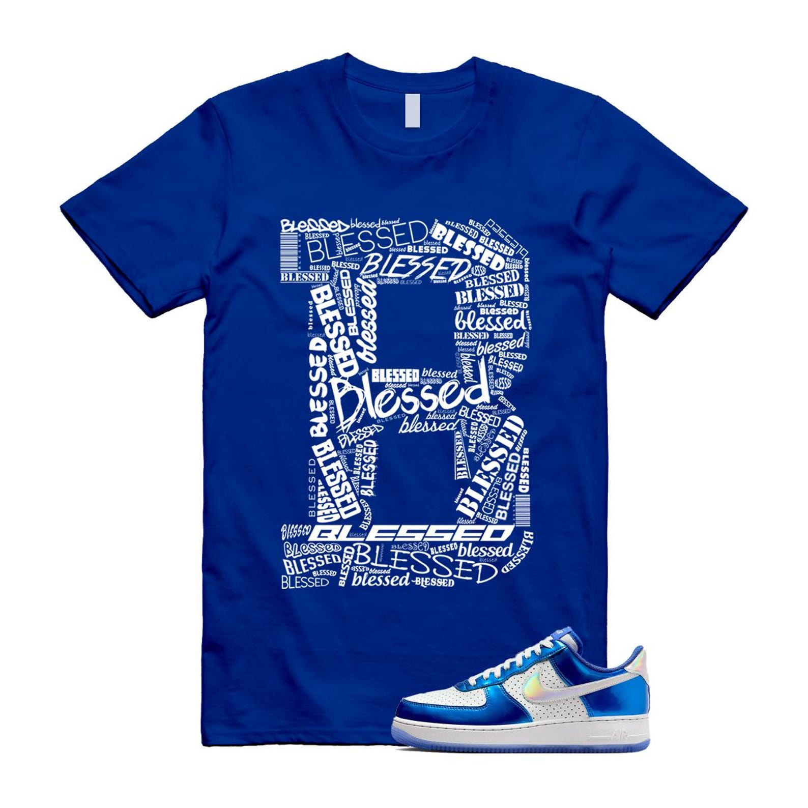 Air Force 1 Blue Light Photo Photon Dust Racer '07 LV8 T Shirt Match B Bls HV5751-435 T-Shirt, Sneaker Match Tee