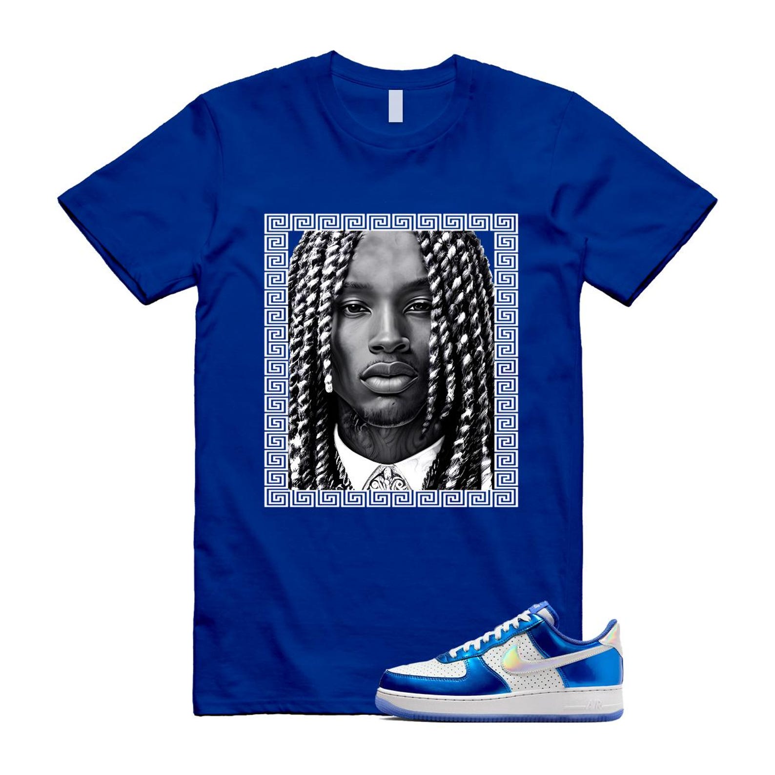 Air Force 1 Blue Light Photo Photon Dust Racer '07 LV8 T Shirt Match VON HV5751-435 T-Shirt, Sneaker Match Tee