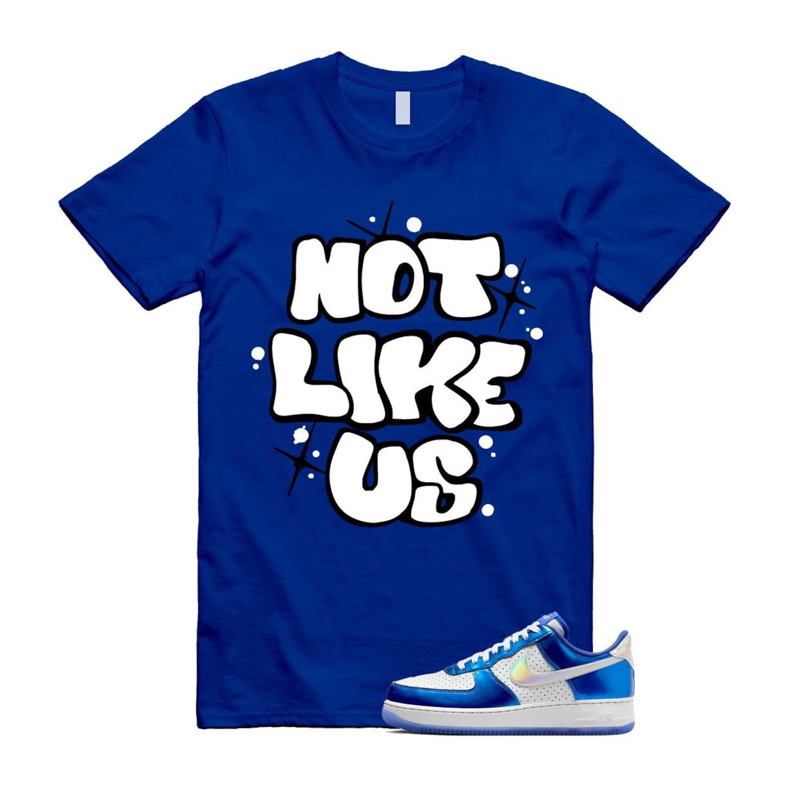 Air Force 1 Blue Light Photo Photon Dust Racer '07 LV8 T Shirt Match NLU HV5751-435 T-Shirt, Sneaker Match Tee