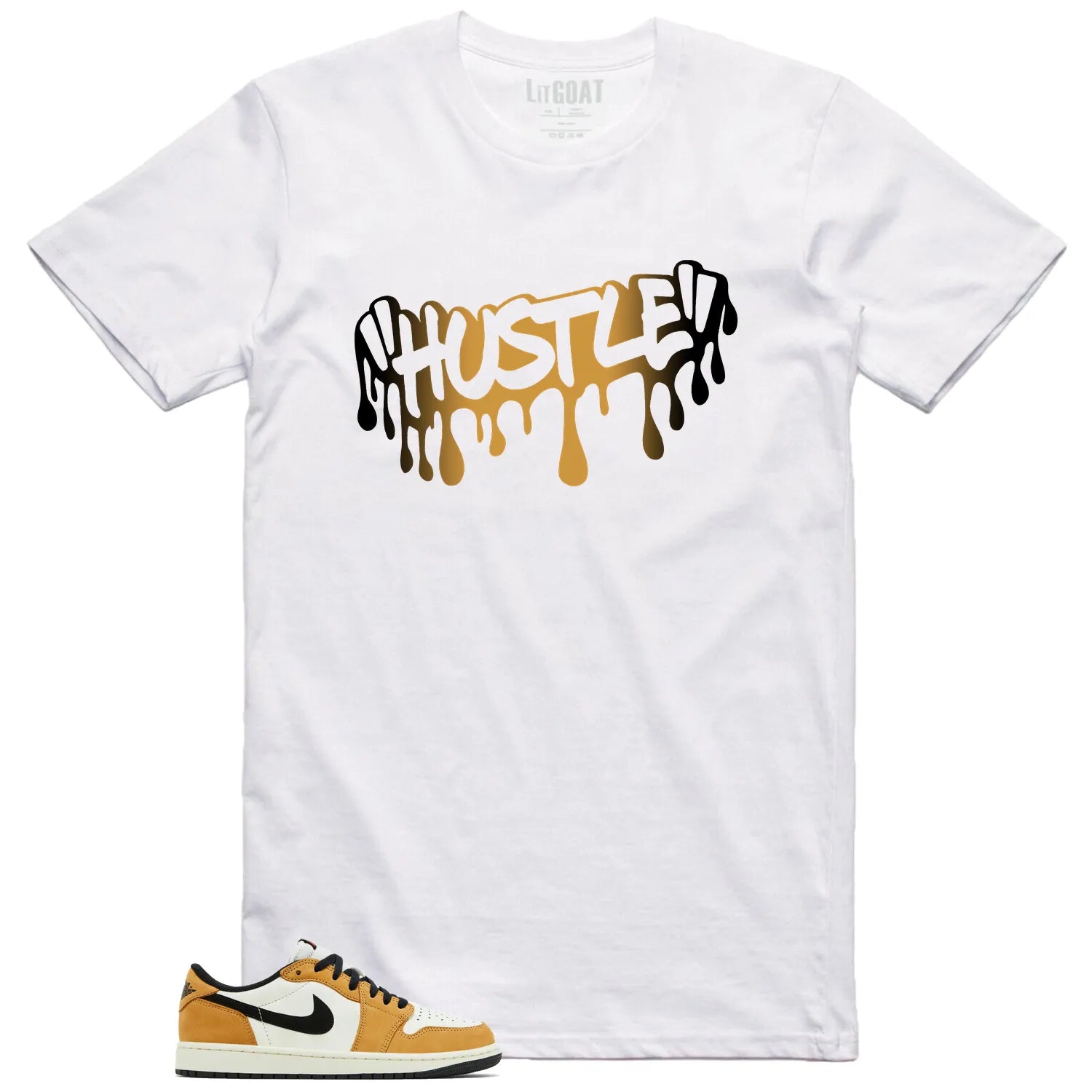 Hustle Drip T-Shirt Matching Air Jordan 1 Low OG Rookie of the Year CZ0790-107 T-Shirt, Sneaker Match Tee