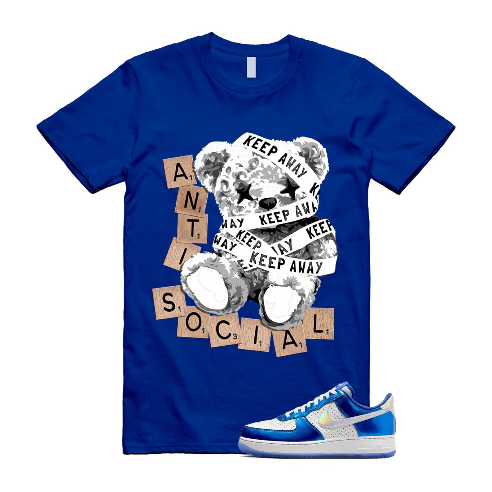 Air Force 1 Blue Light Photo Photon Dust Racer '07 LV8 T Shirt Match ANTI HV5751-435 T-Shirt, Sneaker Match Tee