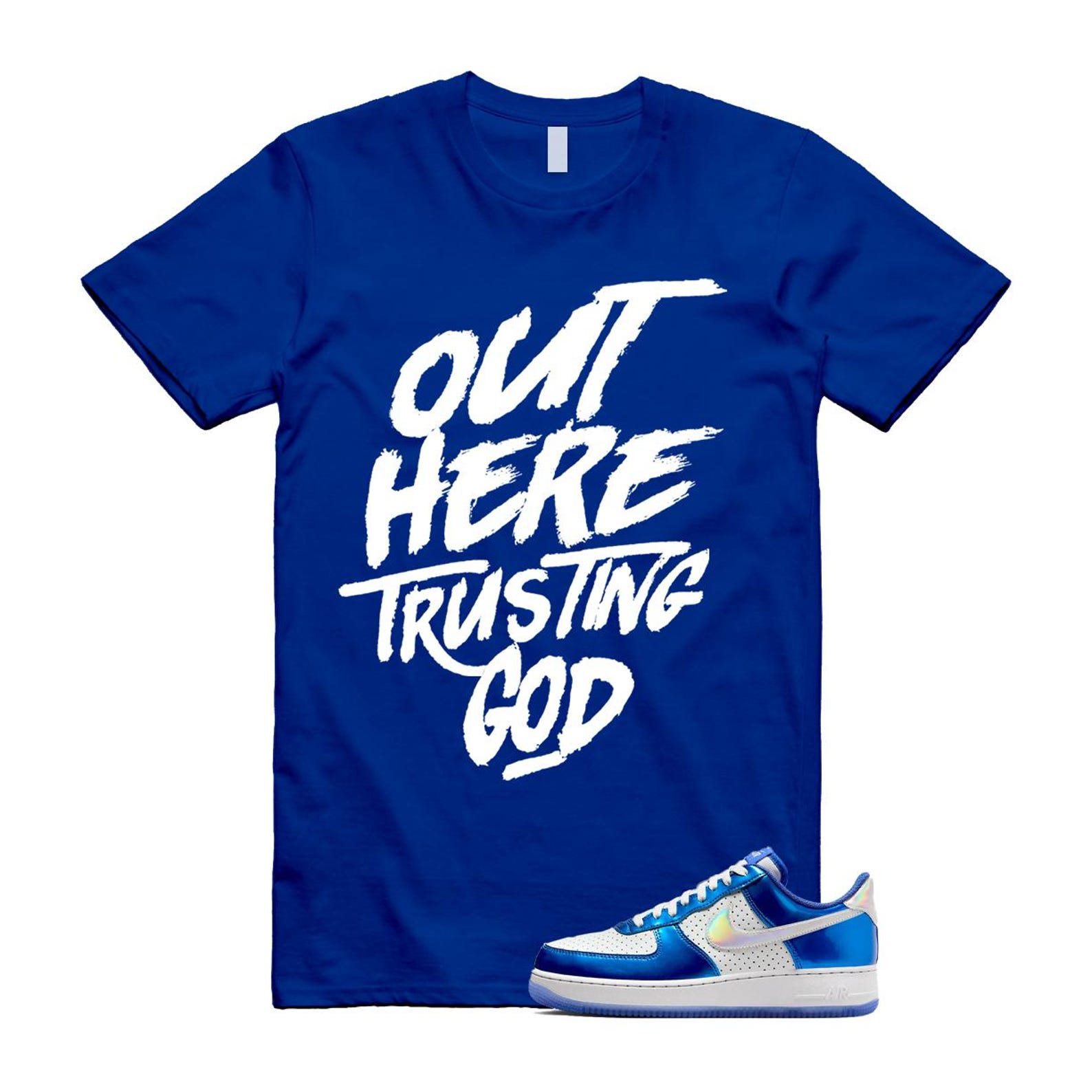 Air Force 1 Blue Light Photo Photon Dust Racer '07 LV8 T Shirt Match TG HV5751-435 T-Shirt, Sneaker Match Tee