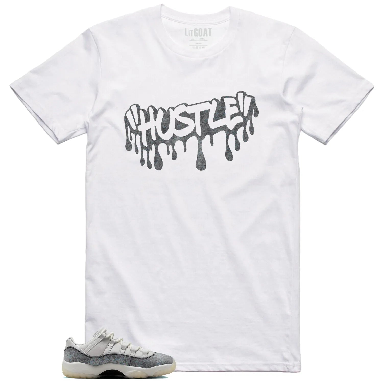 Hustle Drip T-Shirt Matching Air Jordan 11 Low Year of the Snake HQ7000-001 T-Shirt, Sneaker Match Tee