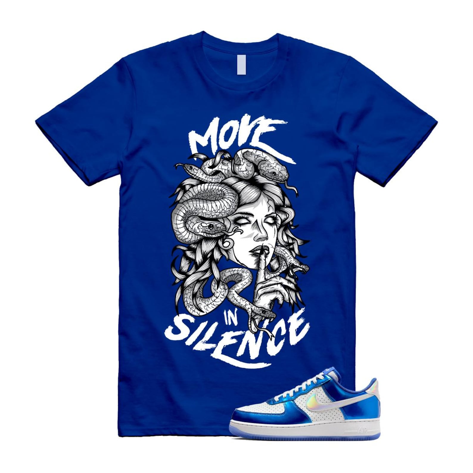 Air Force 1 Blue Light Photo Photon Dust Racer '07 LV8 T Shirt Match MIS HV5751-435 T-Shirt, Sneaker Match Tee