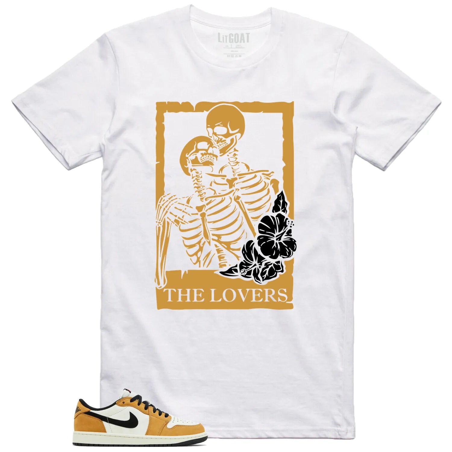 Lovers T-Shirt for Air Jordan 1 Low OG Rookie of the Year Sneakers CZ0790-107 T-Shirt, Sneaker Match Tee